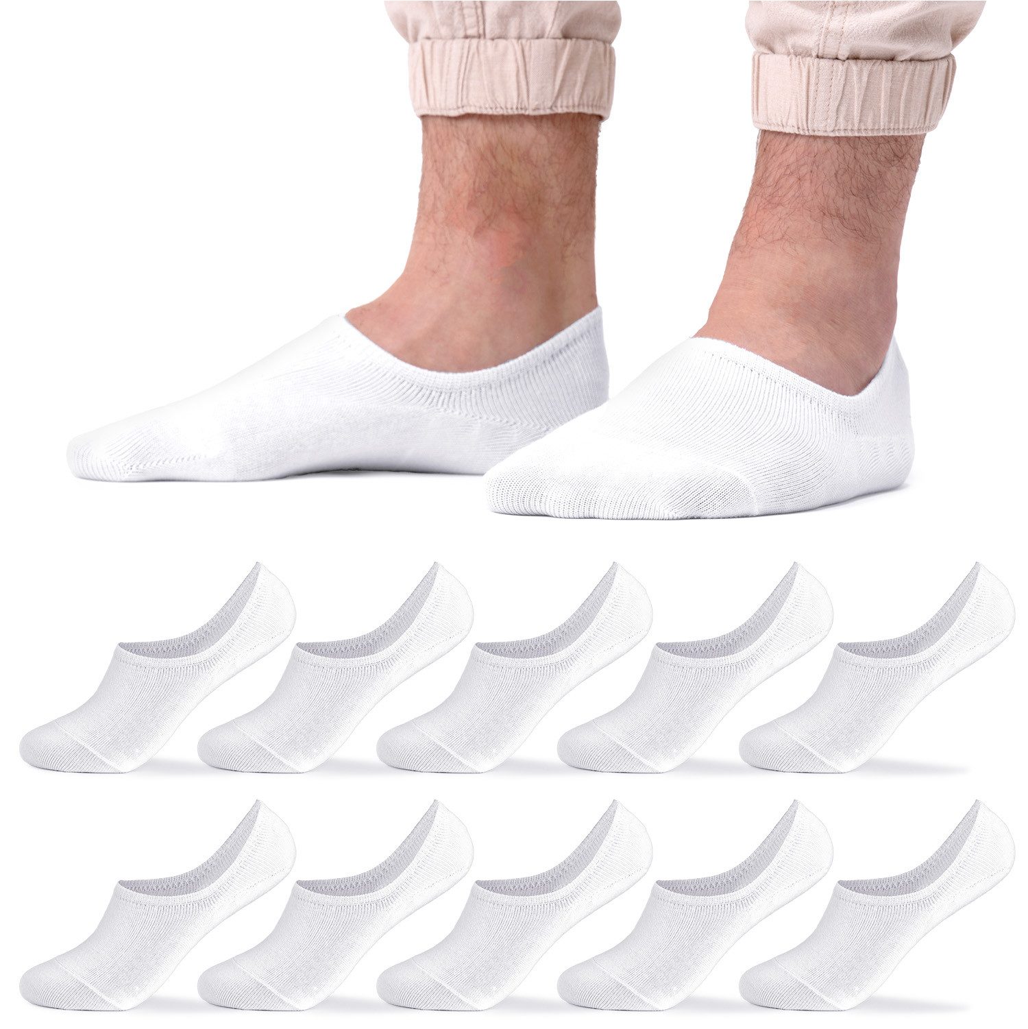 OCCULTO Füßlinge Herren Füsslinge 10er Pack (Modell: Strolch) (10-Paar)