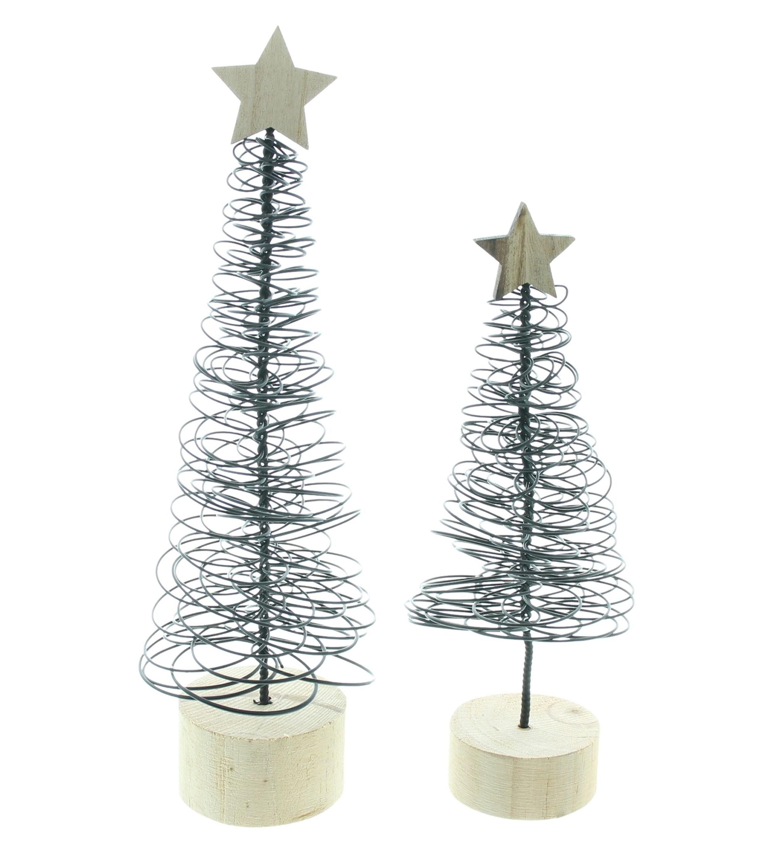 Weihnachtsfigur Weihnachtsdeko "Spiral-Tanne", 2er Set