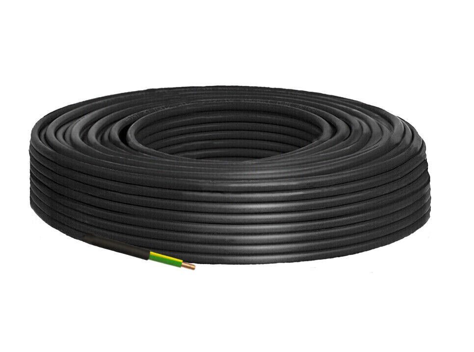 Zenit Energy GmbH NYY-J 1x16 mm² schwarz Erdungskabel Blitzschutz grün/gelb Erdkabel, (100 cm)