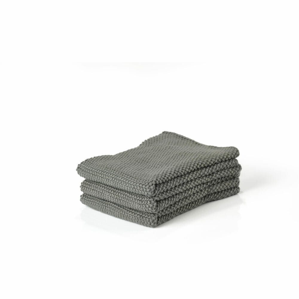 Zone Denmark Spültuch Putzlappen 3er Set Olive green, 27 x 27 cm, (Set, 3-tlg)