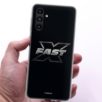 DeinDesign Handyhülle Fast & Furious Logo Offizielles Lizenzprodukt Fast X Logo Metal, Samsung Galaxy A04s Silikon Hülle Bumper Case Handy Schutzhülle
