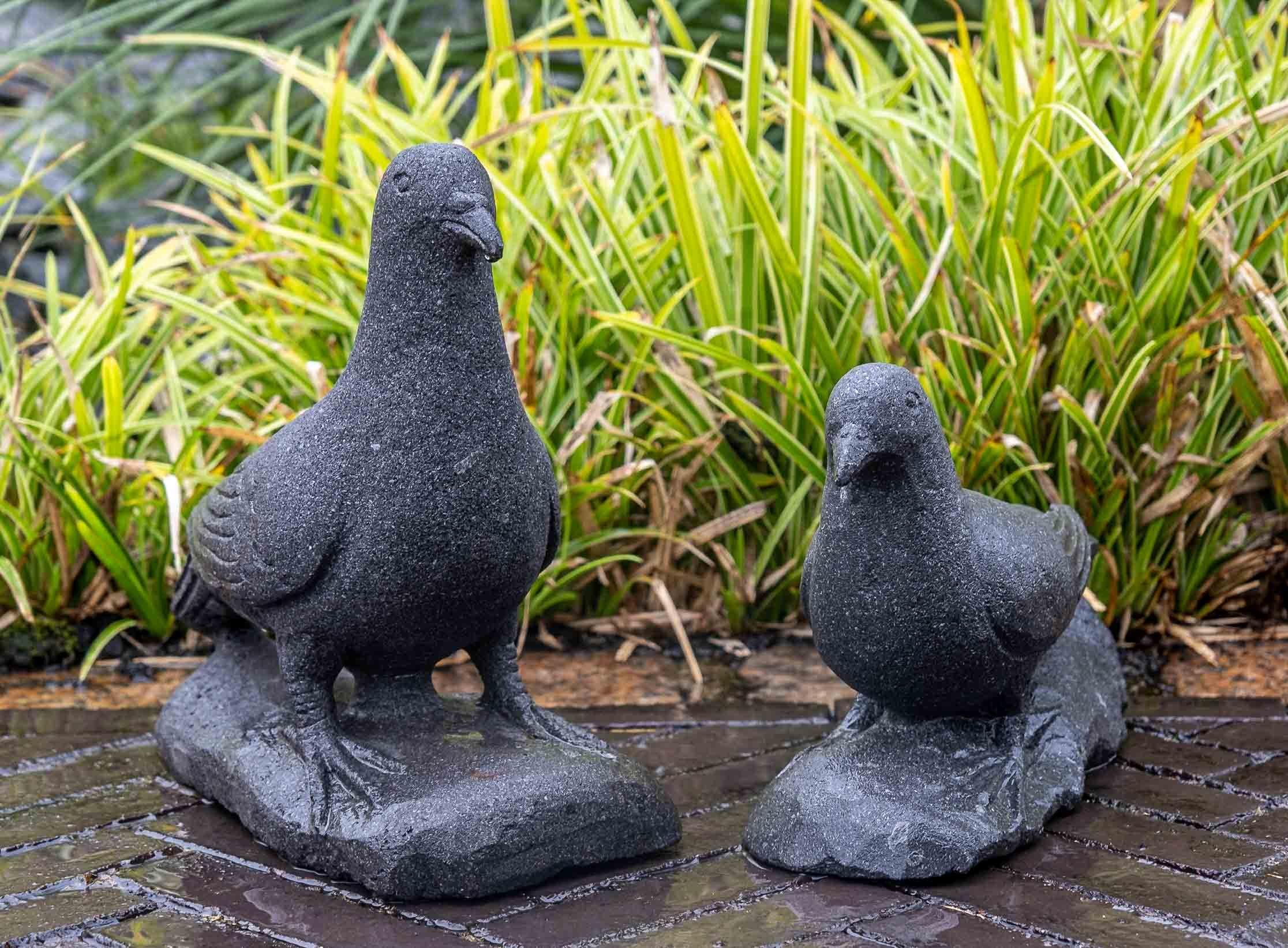 IDYL Gartenfigur IDYL und Lavastein gegen UV-Strahlung. – Regen sehr – Lavastein– Frost, ein Figur Taube, Naturprodukt robust witterungsbeständig