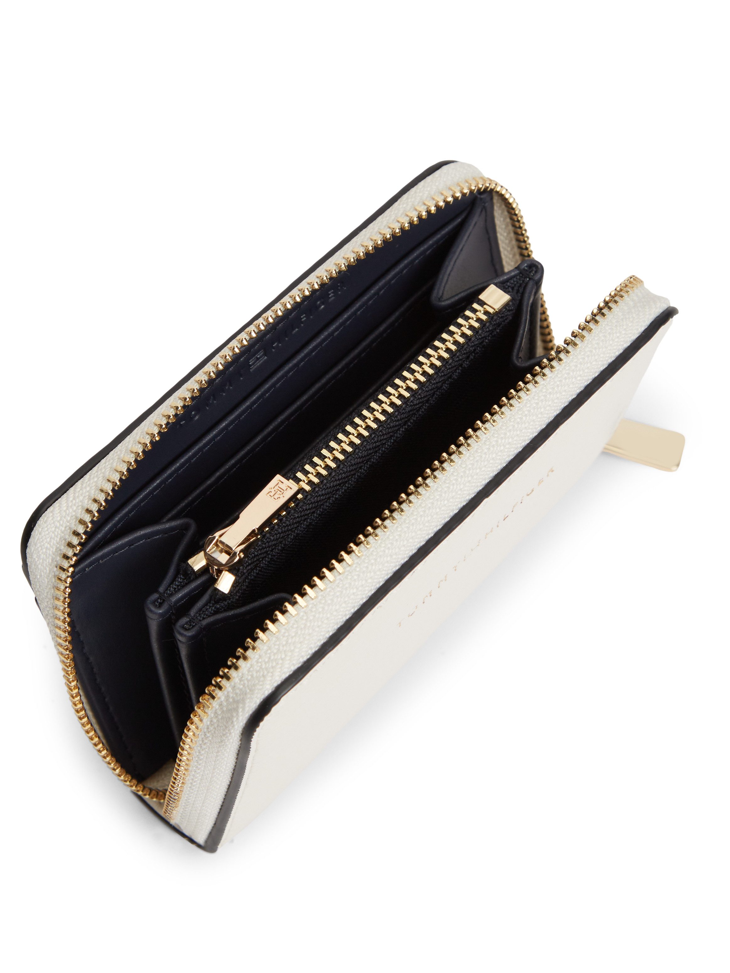 Tommy Hilfiger Geldbörse TH MODERN COMPACT ZA, Damen Geldbeutel, Portemonnaie mit Logo-Schriftzug