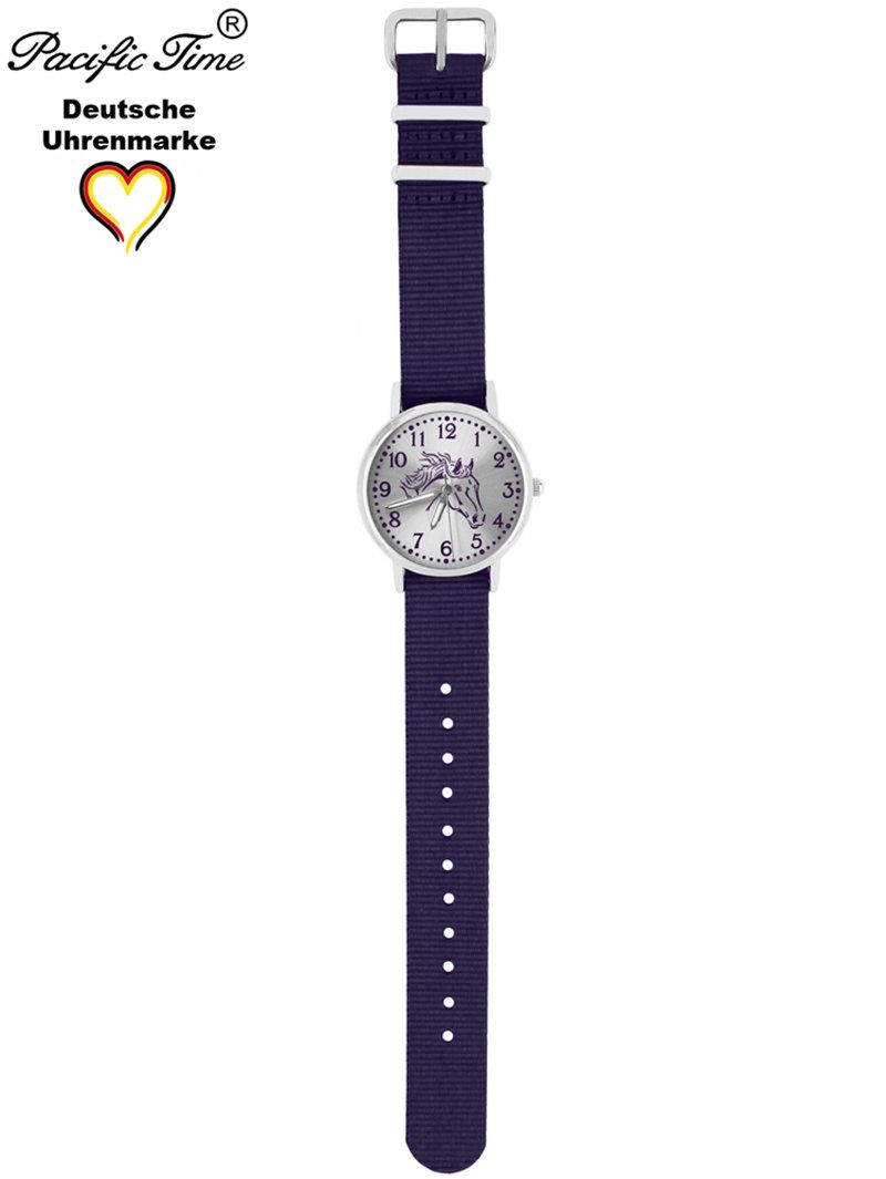 Time - Wechselarmband, Quarzuhr und Pferd Versand Kinder Armbanduhr Mix violett Pacific Match Design Gratis