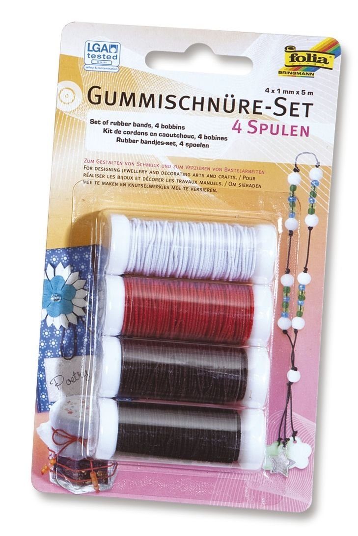 Folia Klemmen folia m Farben 4 5 à BASIC, sortiert Gummischnüre