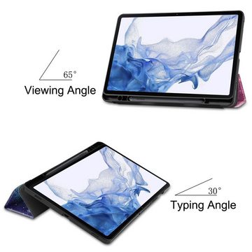 Wigento Tablet-Hülle Für Samsung Galaxy Tab S8 / S7 3folt WakeUP Smart Cover Tablet Tasche