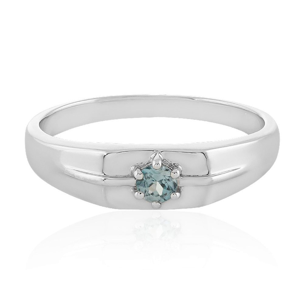 Cavill Silberring Cavill Herrenring 925 Silber, 0,39 ct blauer Zirkon, elegant (1-tlg)