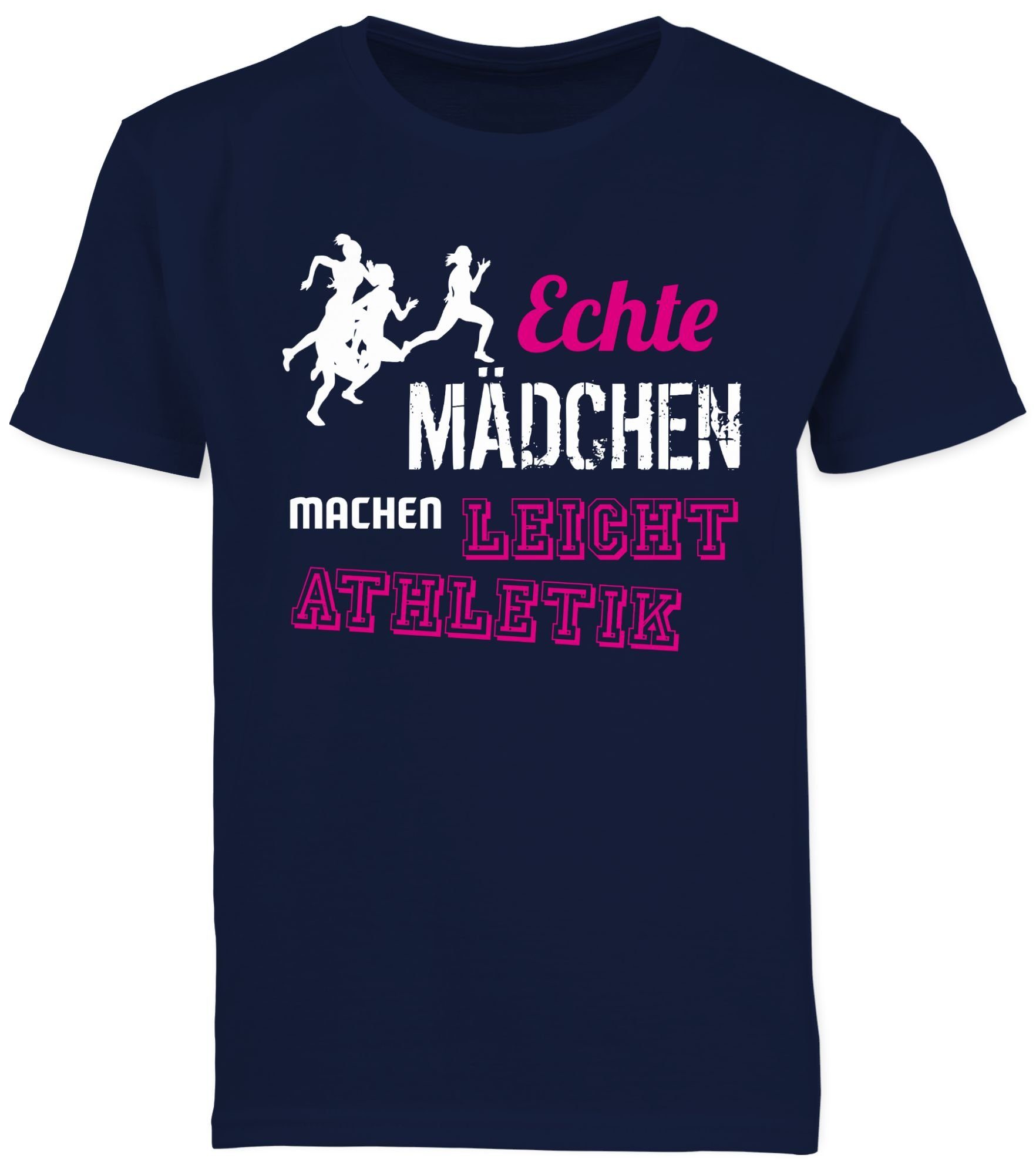 T-Shirt Echte Mädchen machen Leichtathletik