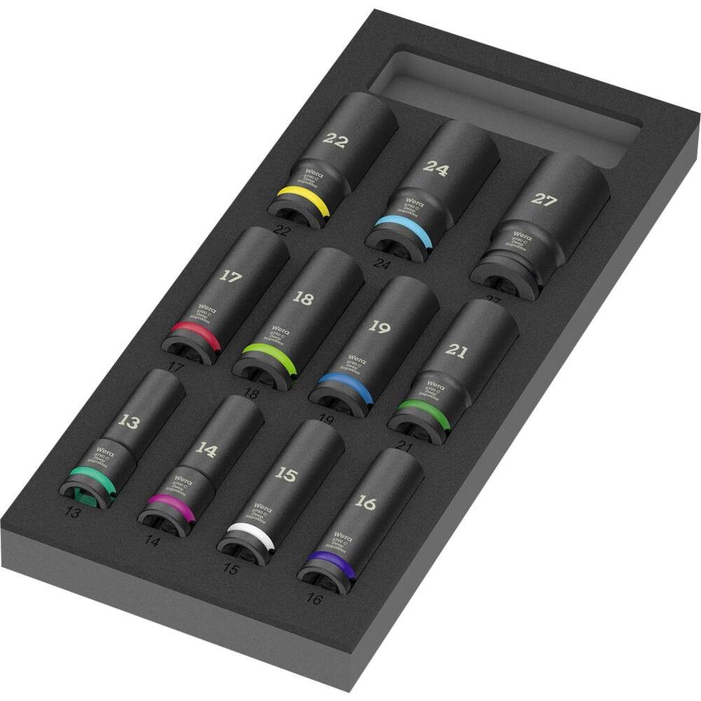 Wera Steckschlüssel Schaumstoffeinlage Zyklop C, 1/2″, Impaktor Deep 05150115001
