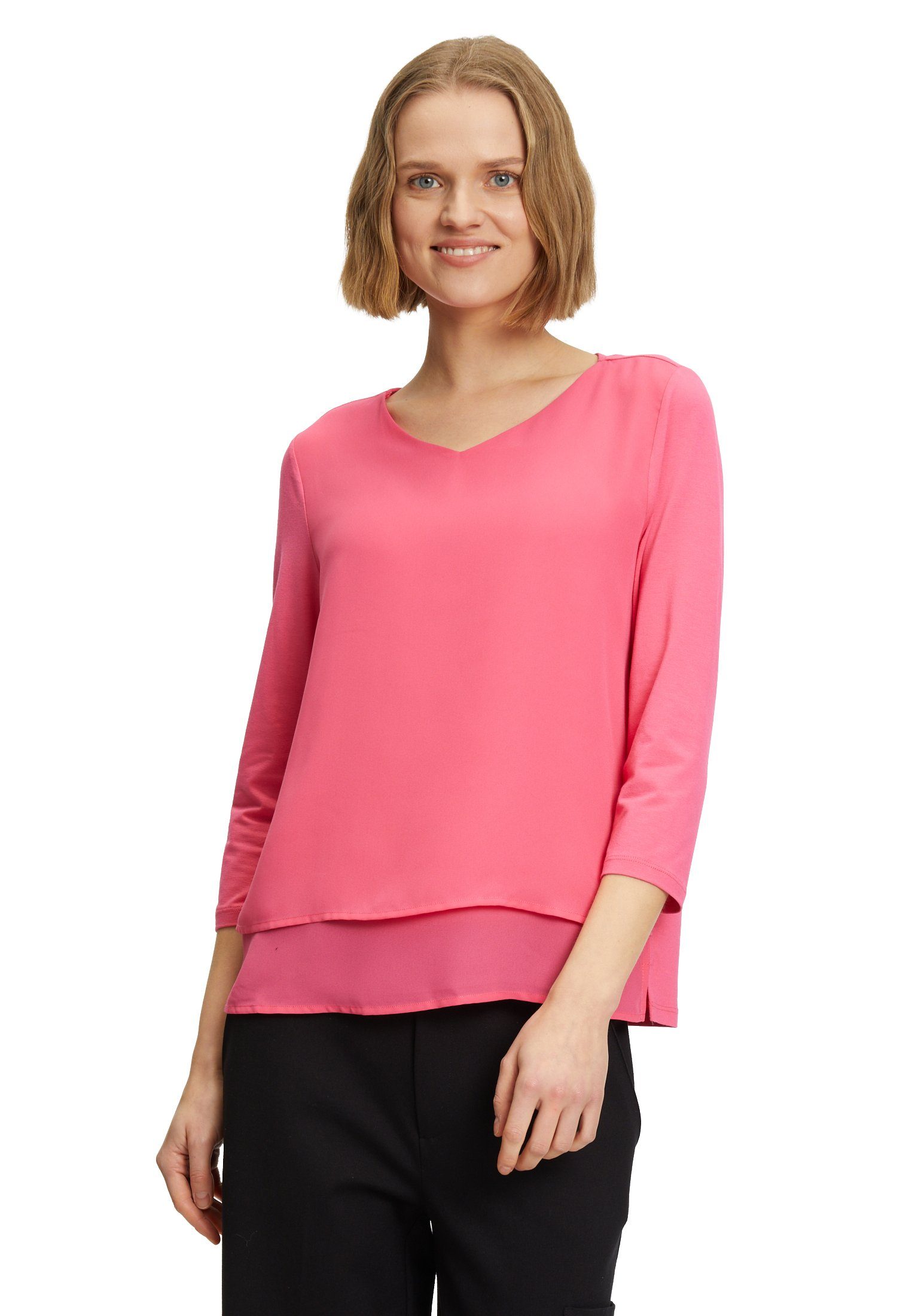 (1-tlg) Barclay Layer Materialmix Look Betty T-Shirt im