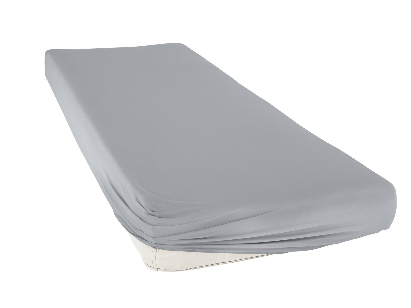 bellana Spannbettlaken bellana Aqua mit Elasthan, 160 g/m², Jersey-Elasthan, Gummizug: rundum, (1 Stück), Spannbetttuch für Matratzen bis 35cm Höhe, bügelfrei, faltenfrei