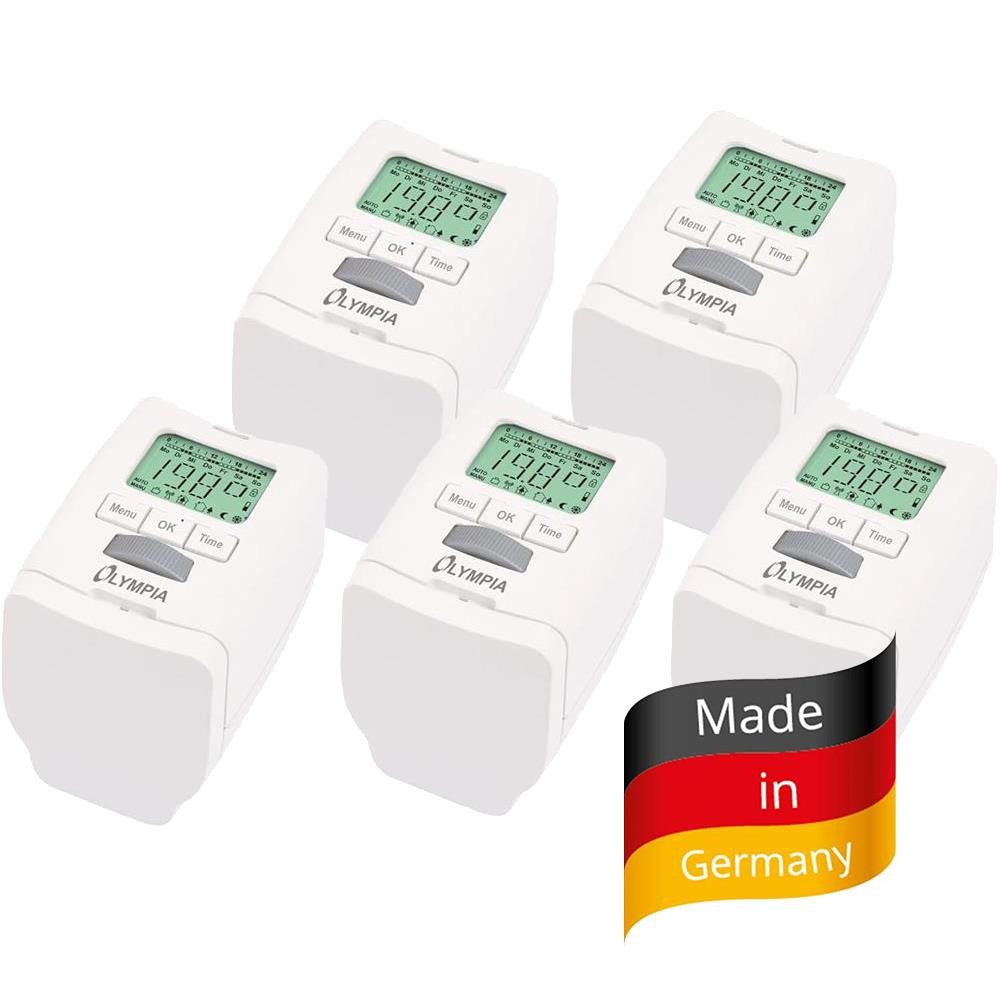 OLYMPIA OFFICE Heizkörperthermostat HT 430-22 5er Set Elektronisch Heizungs günstig online kaufen