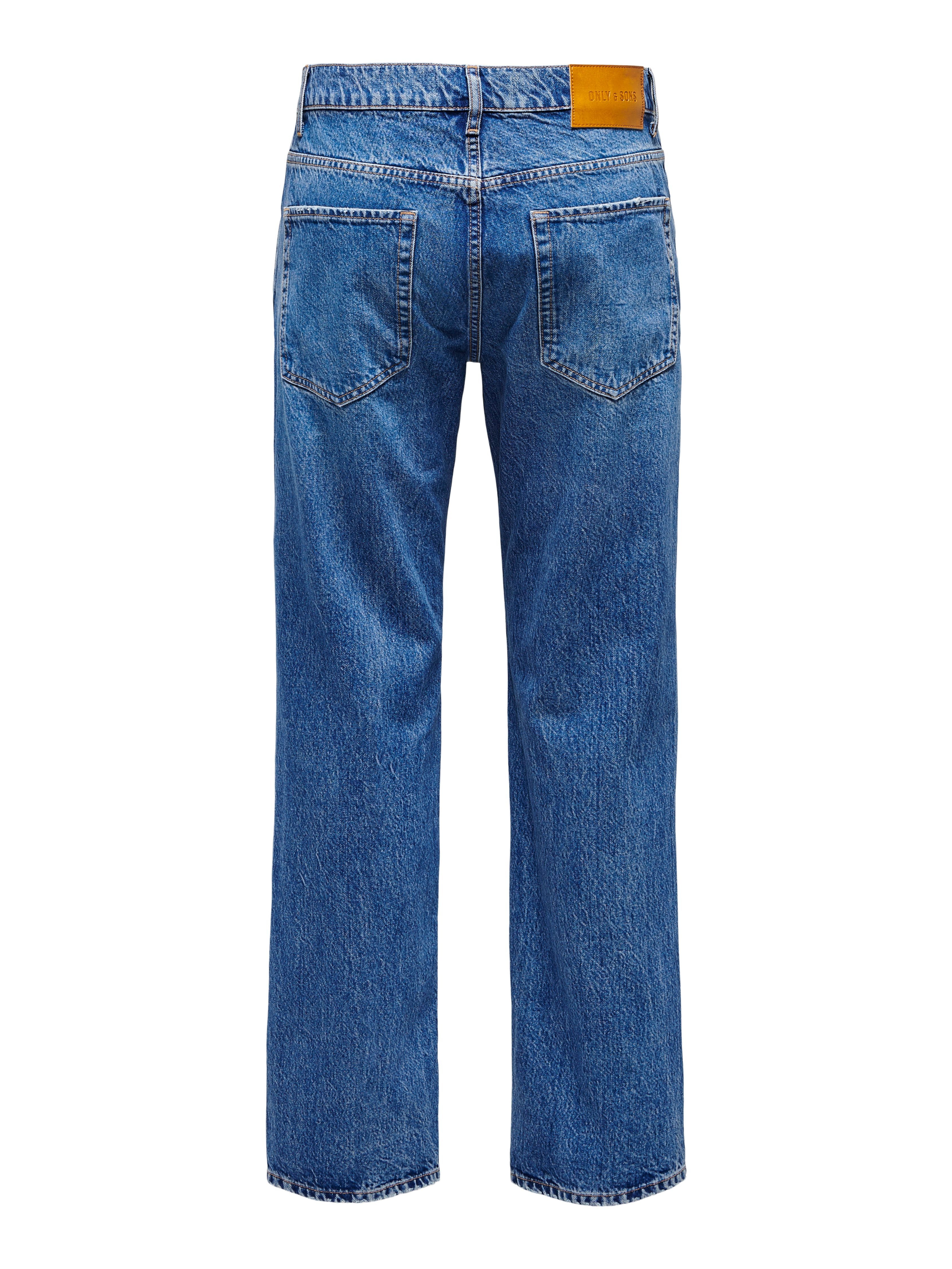 ONLY & SONS Regular-fit-Jeans "ONSEDGE STRAIGHT BROMO 0017 DOT DNM NOOS" günstig online kaufen