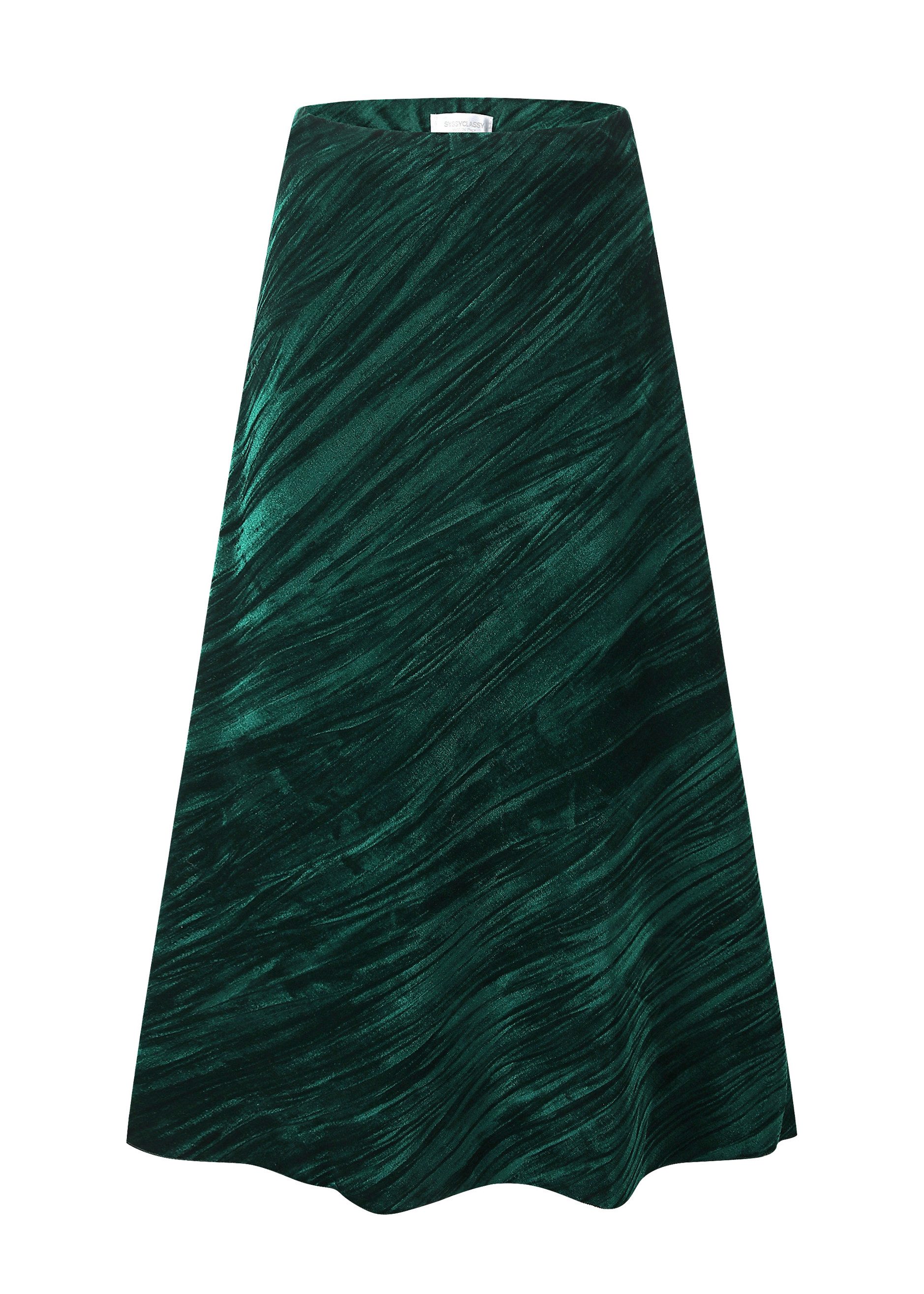 SASSYCLASSY Midirock Schlichter, eleganter Midi Samtrock günstig online kaufen