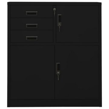 vidaXL Aktenschrank Büroschrank Schwarz 90x40x102 cm Stahl