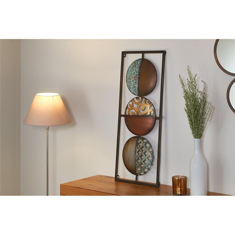 BOLTZE Wanddekoobjekt Wandobjekt Amporo, braun-silber Wanddeko aus Metall abstraktes Motiv 69x28 cm