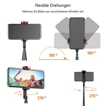 GelldG Selfie Stick Bluetooth, Aluminum, Stativ Handy, mit fernauslöser Dreibeinstativ