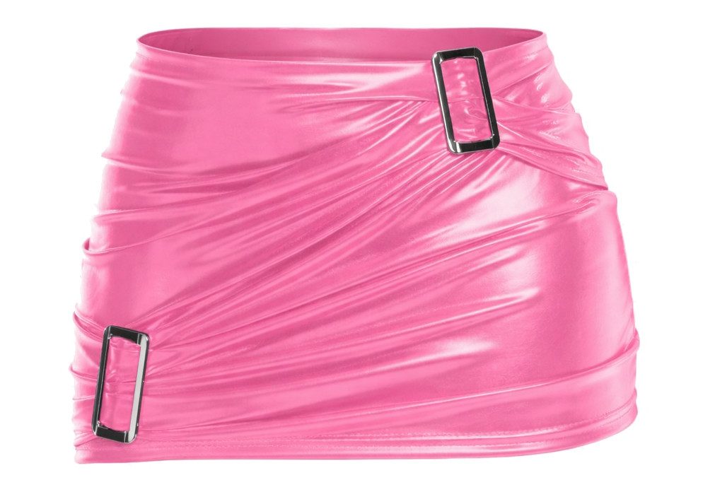 7Heaven Minirock mit glänzender Optik und silberfarbenen Zierelementen