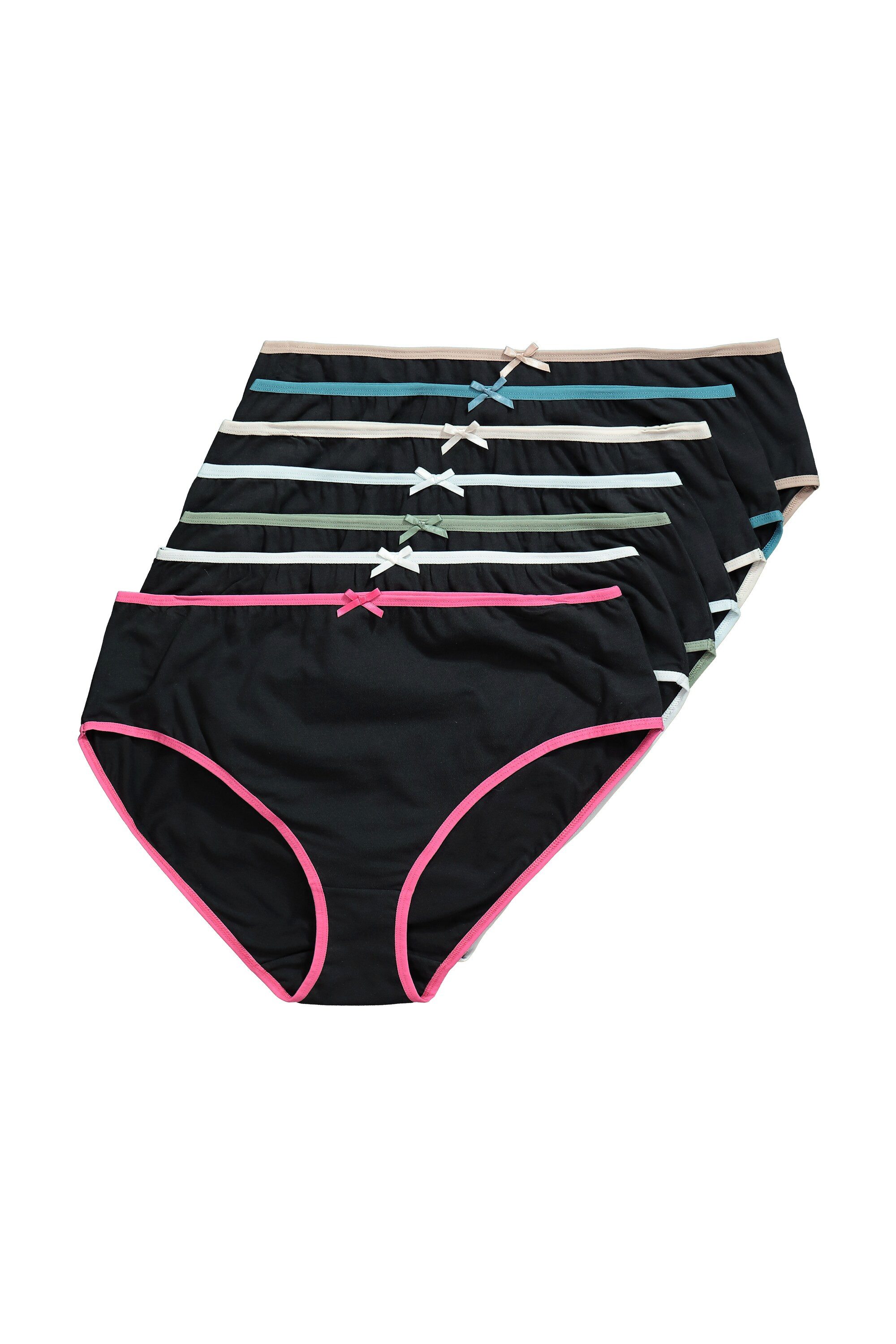 Ulla Popken Midislip Midislips 7er-Pack farbige Einfassungen