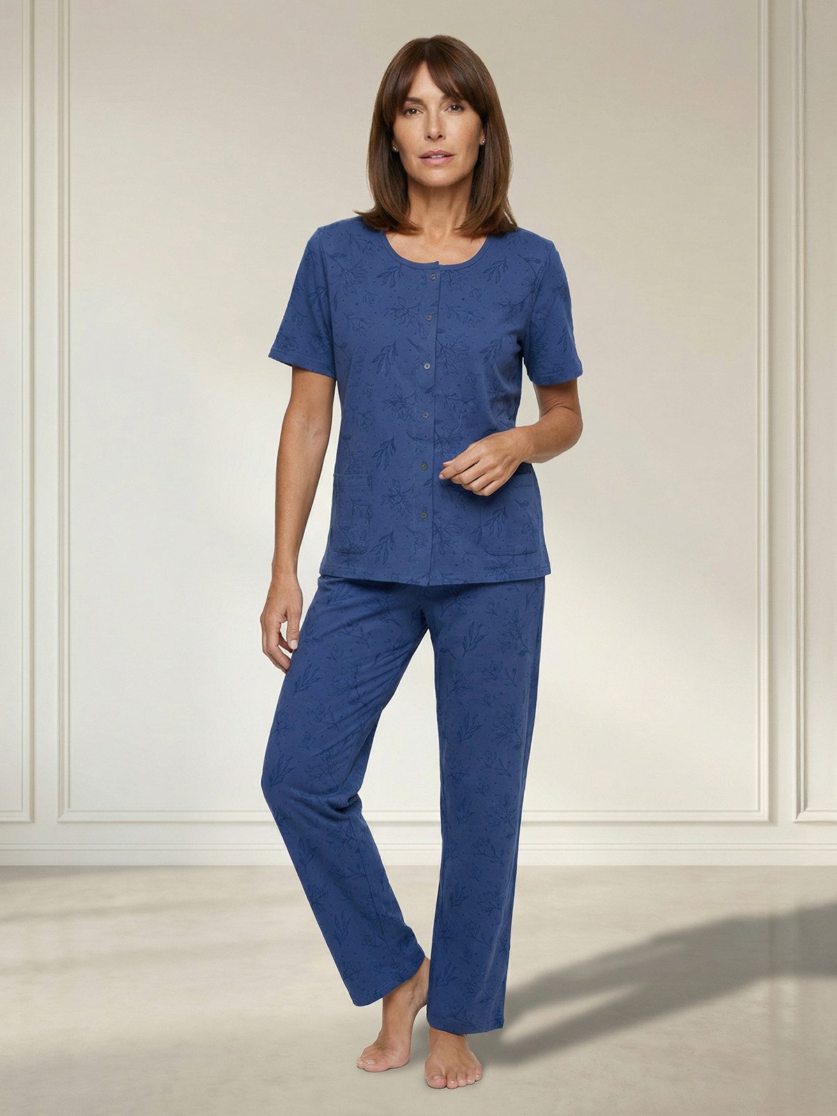 zeitlos Pyjama Pyjama Set Kurzarm - Floral