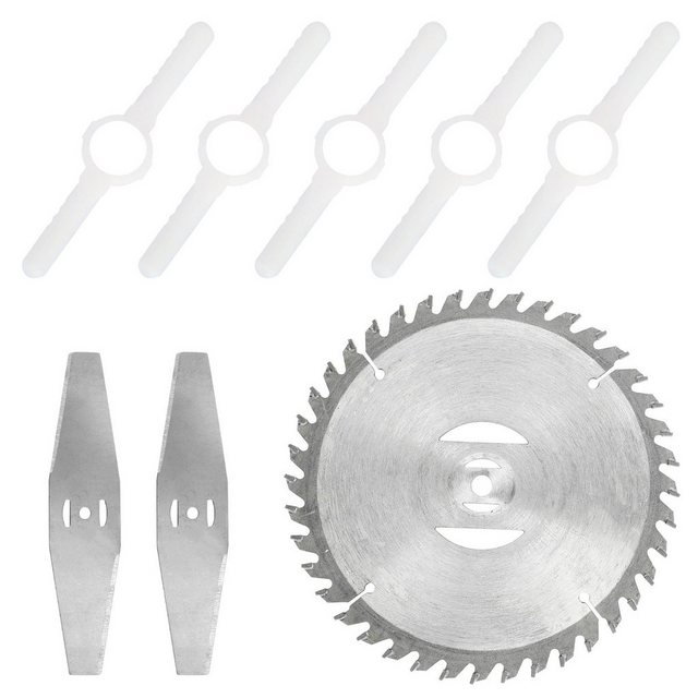 Rutaqian Rasenmähermesser 8 Teile Satz Rasenmäher Klingen Edelstahl Trimmer Zubehör (Trimmerklinge, Scharf Verschleißfest Und Rostfrei), Für Rasenmähermesser