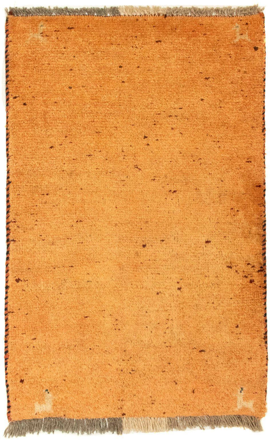Wollteppich »Gabbeh Teppich handgeknüpft gold«, morgenland, rechteckig, Höhe 18 mm, handgeknüpft-HomeTrends