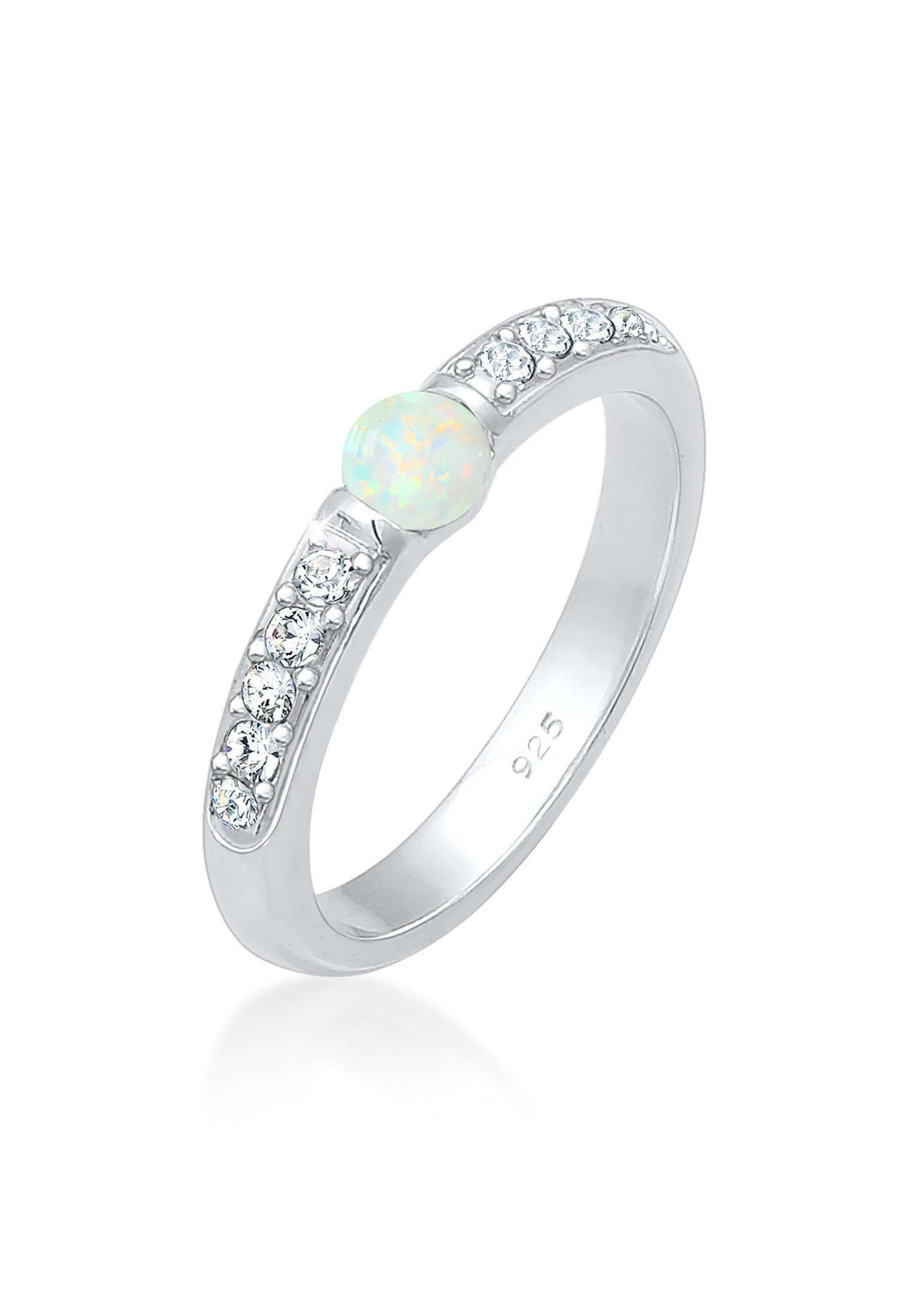 Elli Sterling Verlobungsring Opal 925er Premium Kristalle Silber