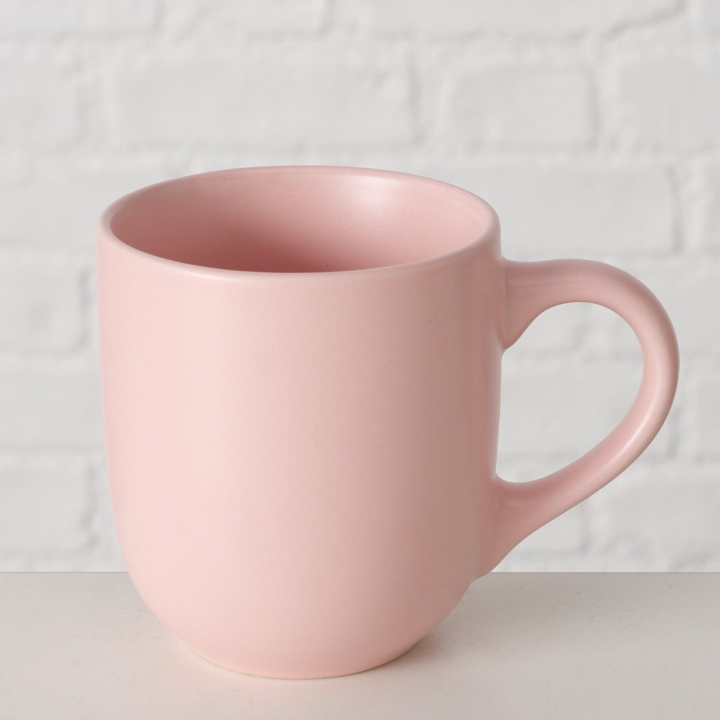 BOLTZE GRUPPE GmbH Becher Becher aus Keramik rosa PASTELL, 300 ml, Keramik