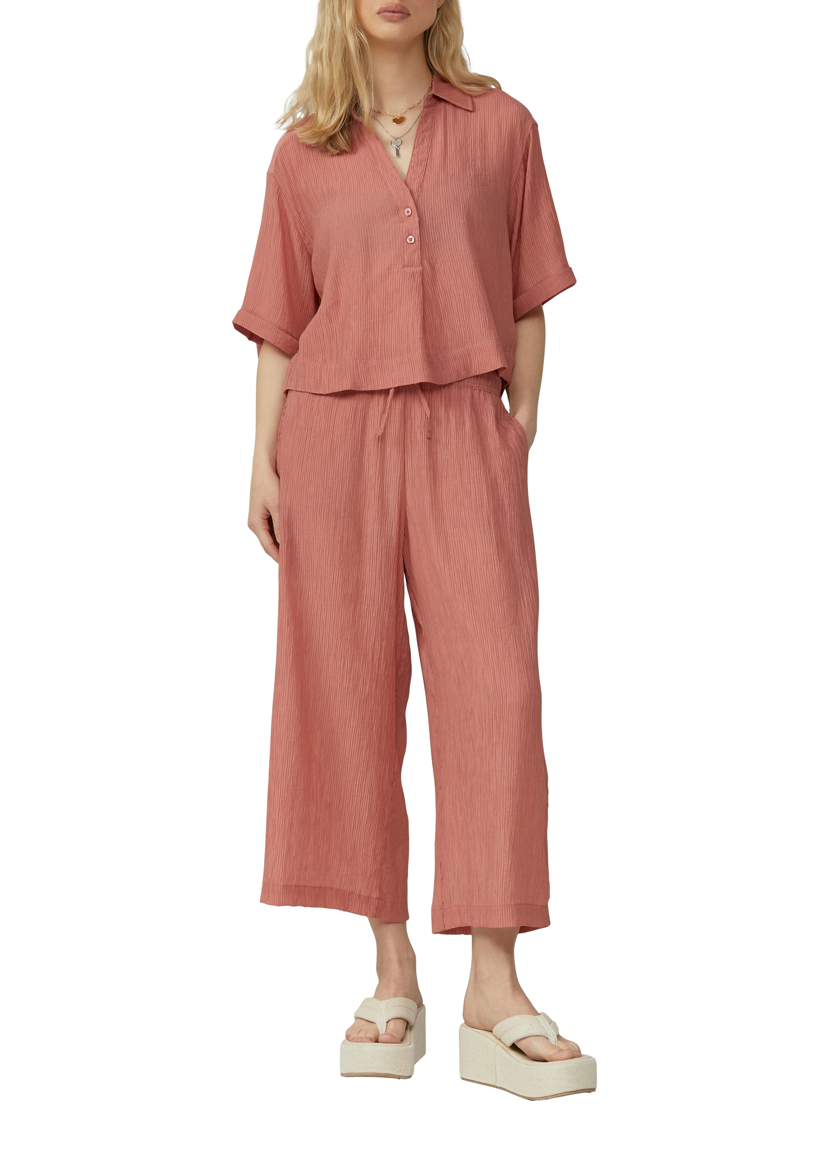 QS Culotte Sommerhose in Struktur-Optik günstig online kaufen