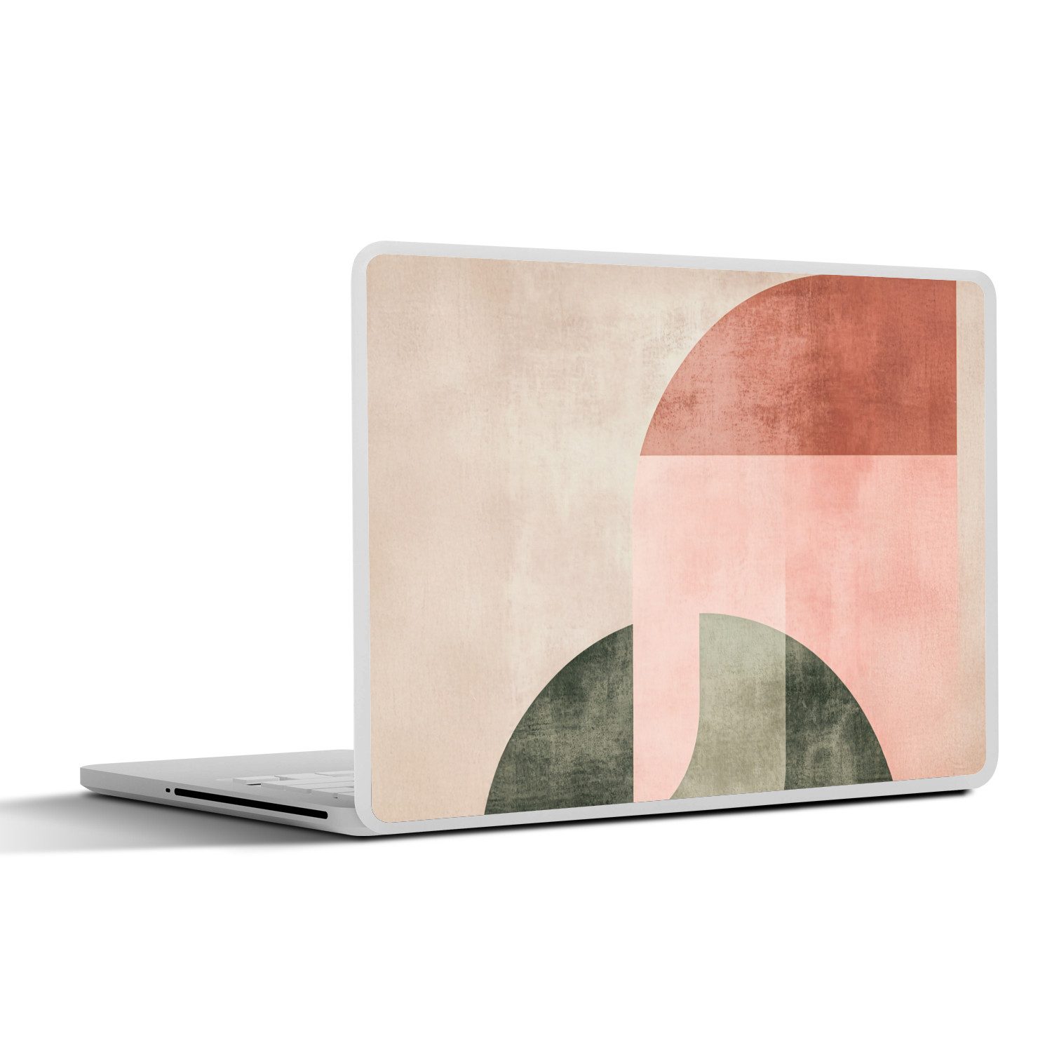 Laptop-Aufkleber Kreis - Abstrakt - Rosa