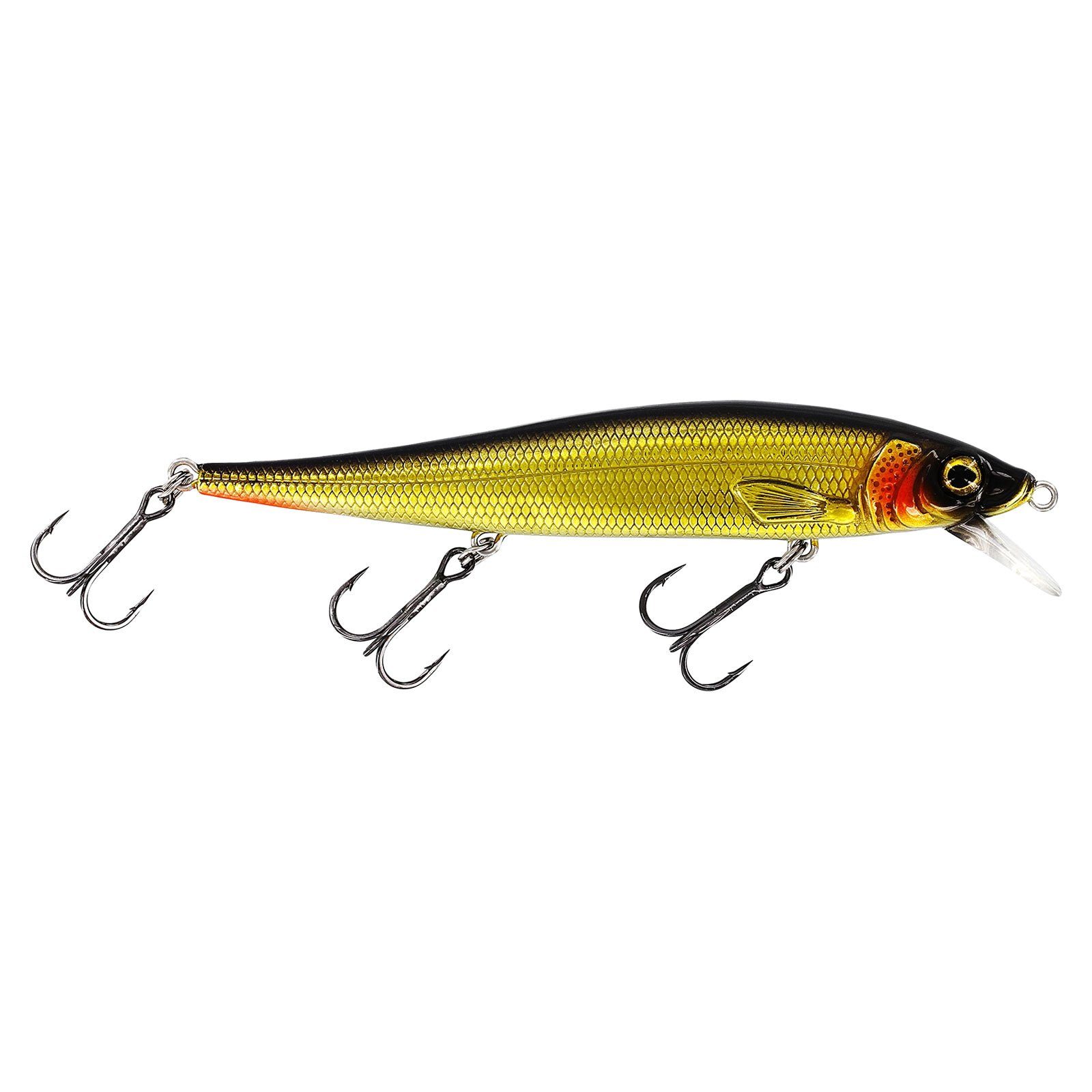 11cm SR Fishing 13,5g Chrome Westin Suspending Gold Kunstköder, Wobbler Westin Jerkbite