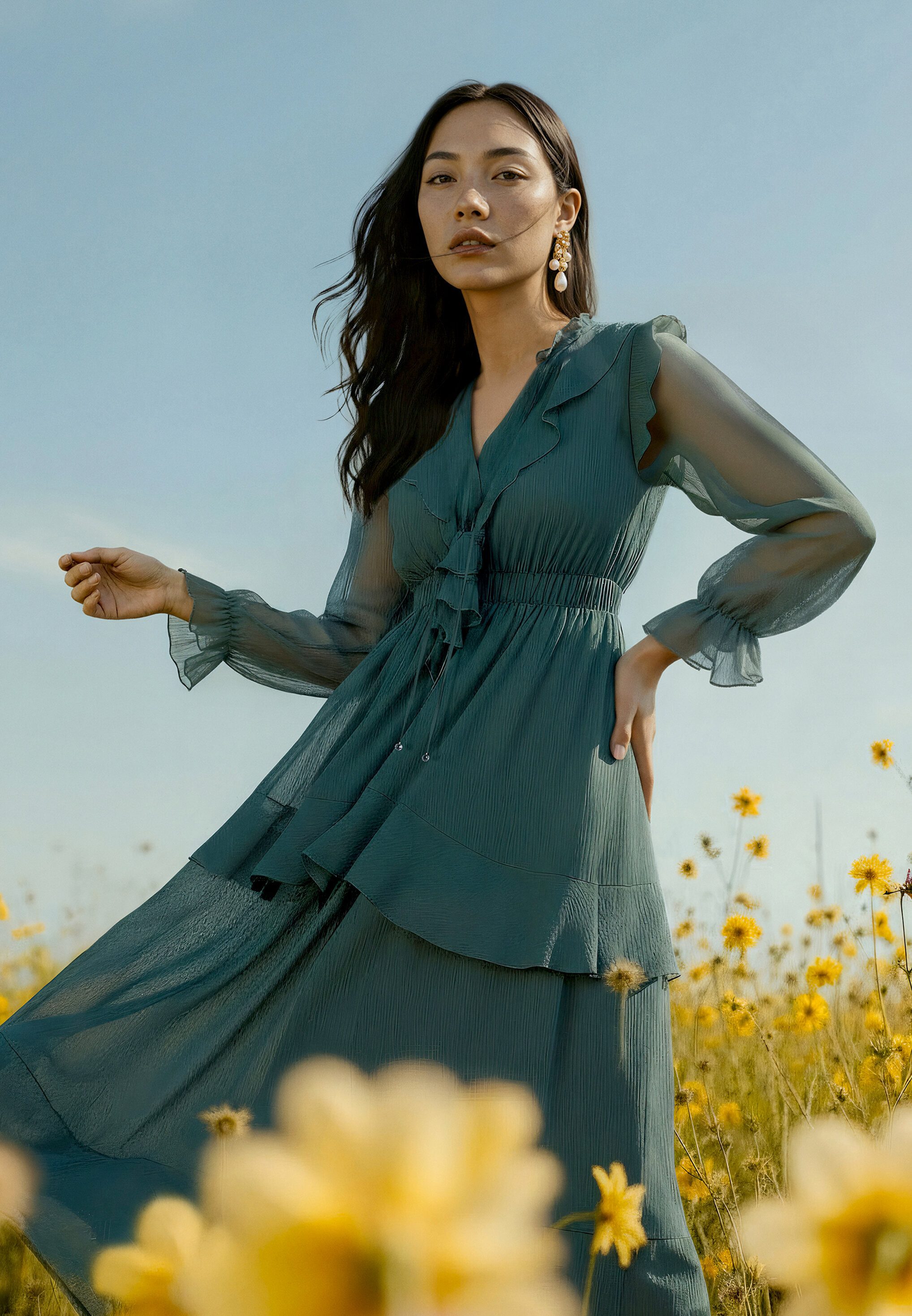 Vera Mont Cocktailkleid Damen mit Volant