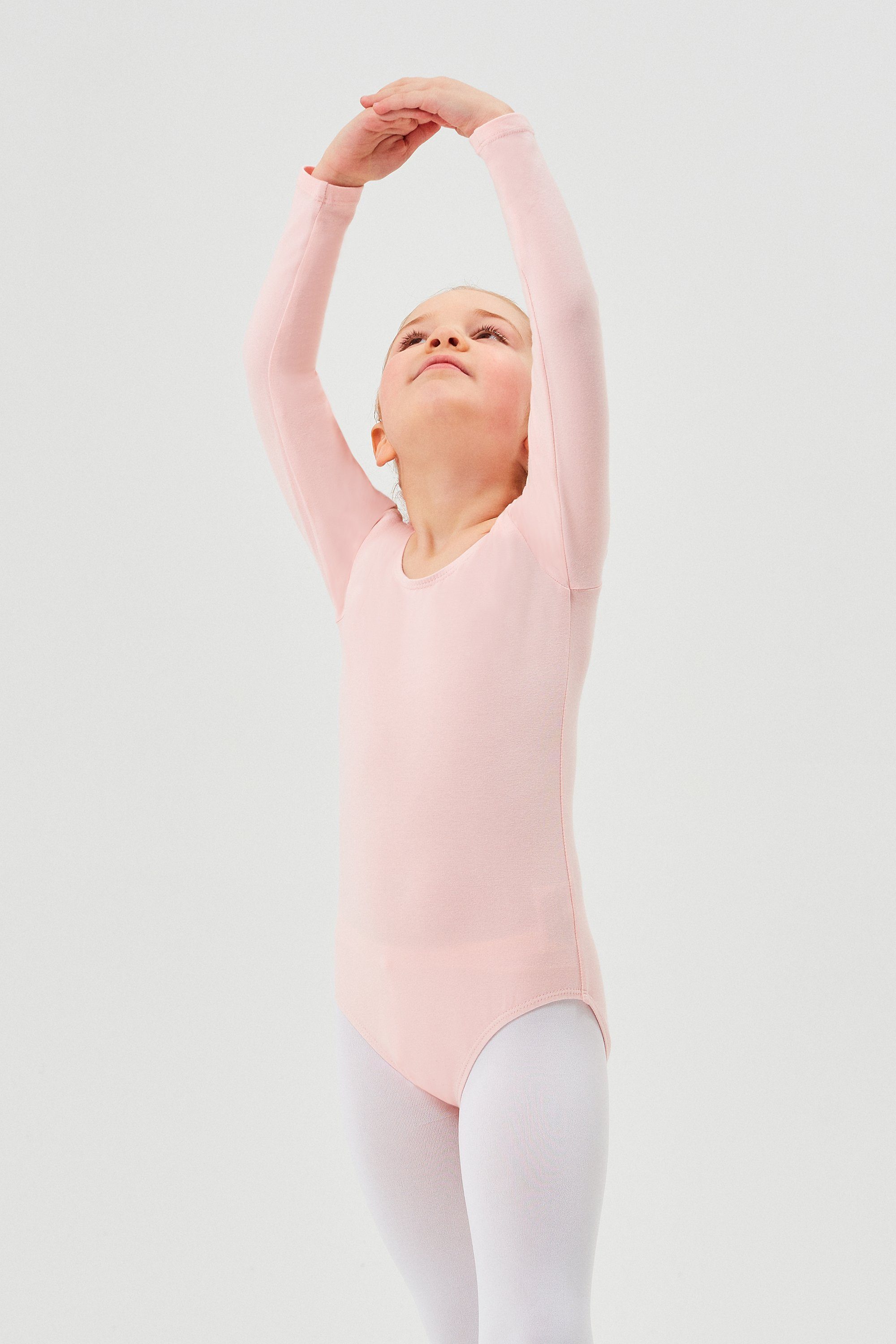 tanzmuster Body Ballettbody Lilly aus weichem Baumwollmischgewebe ärmelloser Ballettbody aus weichem Baumwollmischgewebe ballett-rosa