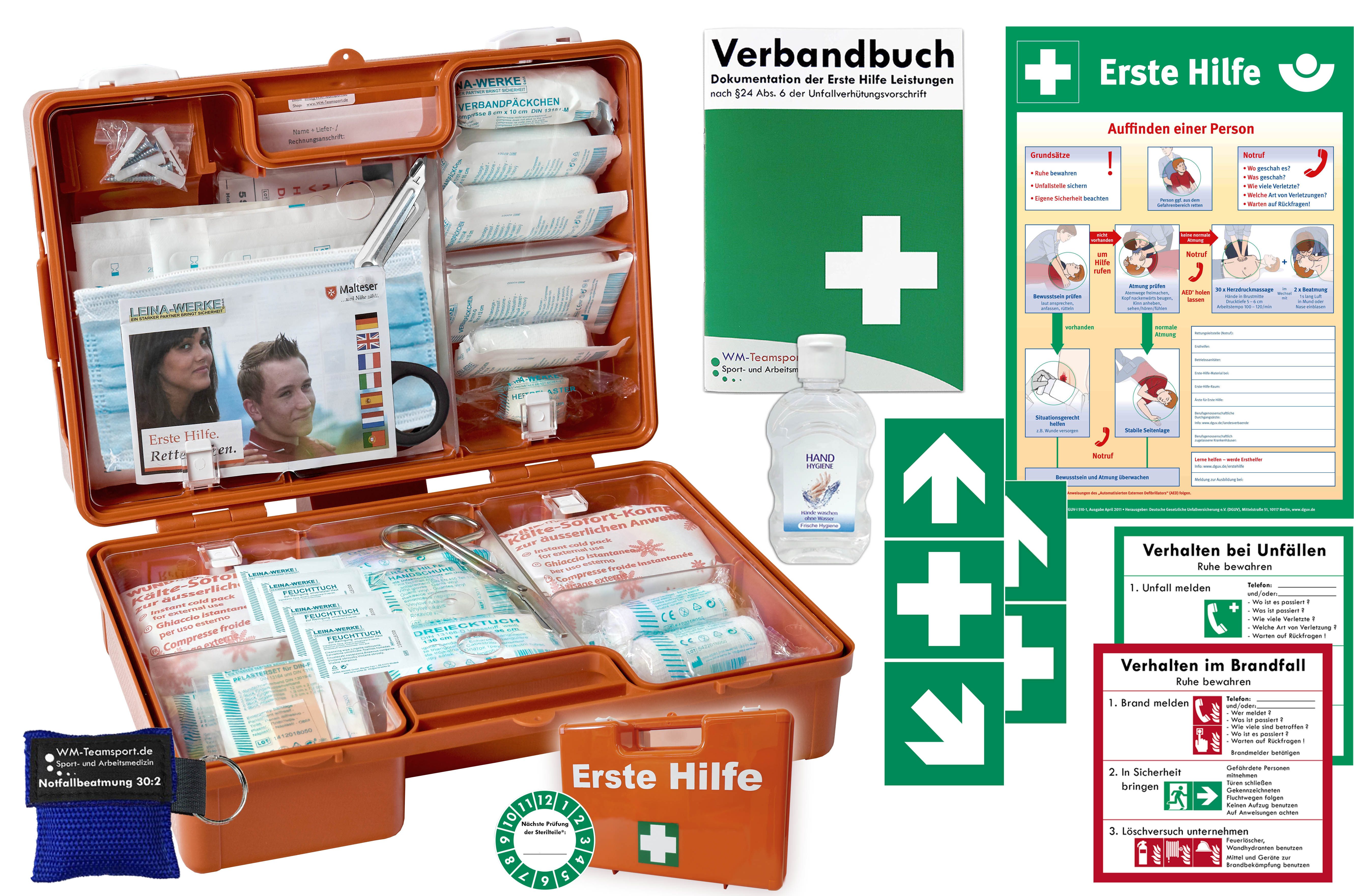 WM-Teamsport Erste-Hilfe-Koffer Erste-Hilfe Koffer M2 nach DIN 13157 + umfangreiche Zusatzausstattung