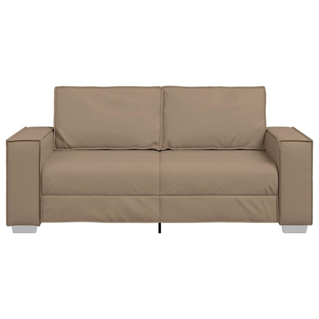 vidaXL Sofa Zweisitzer-Sofa Cappuccino 180 cm Kunstleder, 1 Teile – Bild 5 von 5