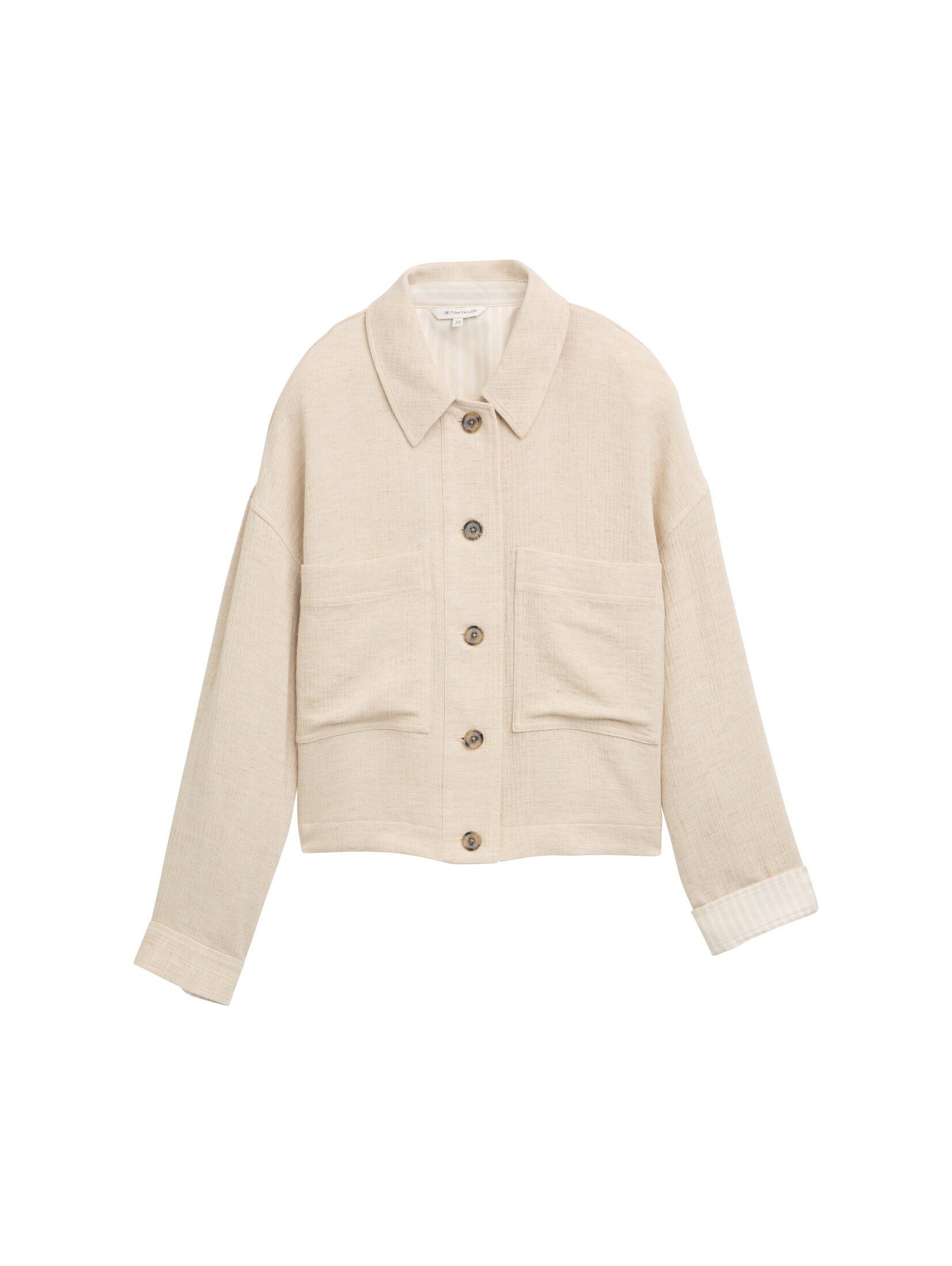 TOM TAILOR Jackenblazer Blazer Oversize Jacke mit Leinenanteil