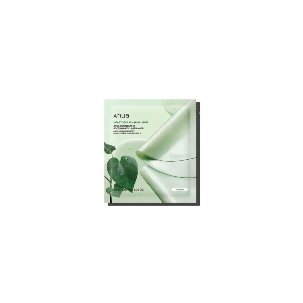 Anua Körperpflegemittel, Heartleaf 70, Hyaluron, beruhigende Tuchmaske, für Gesicht, 28 ml