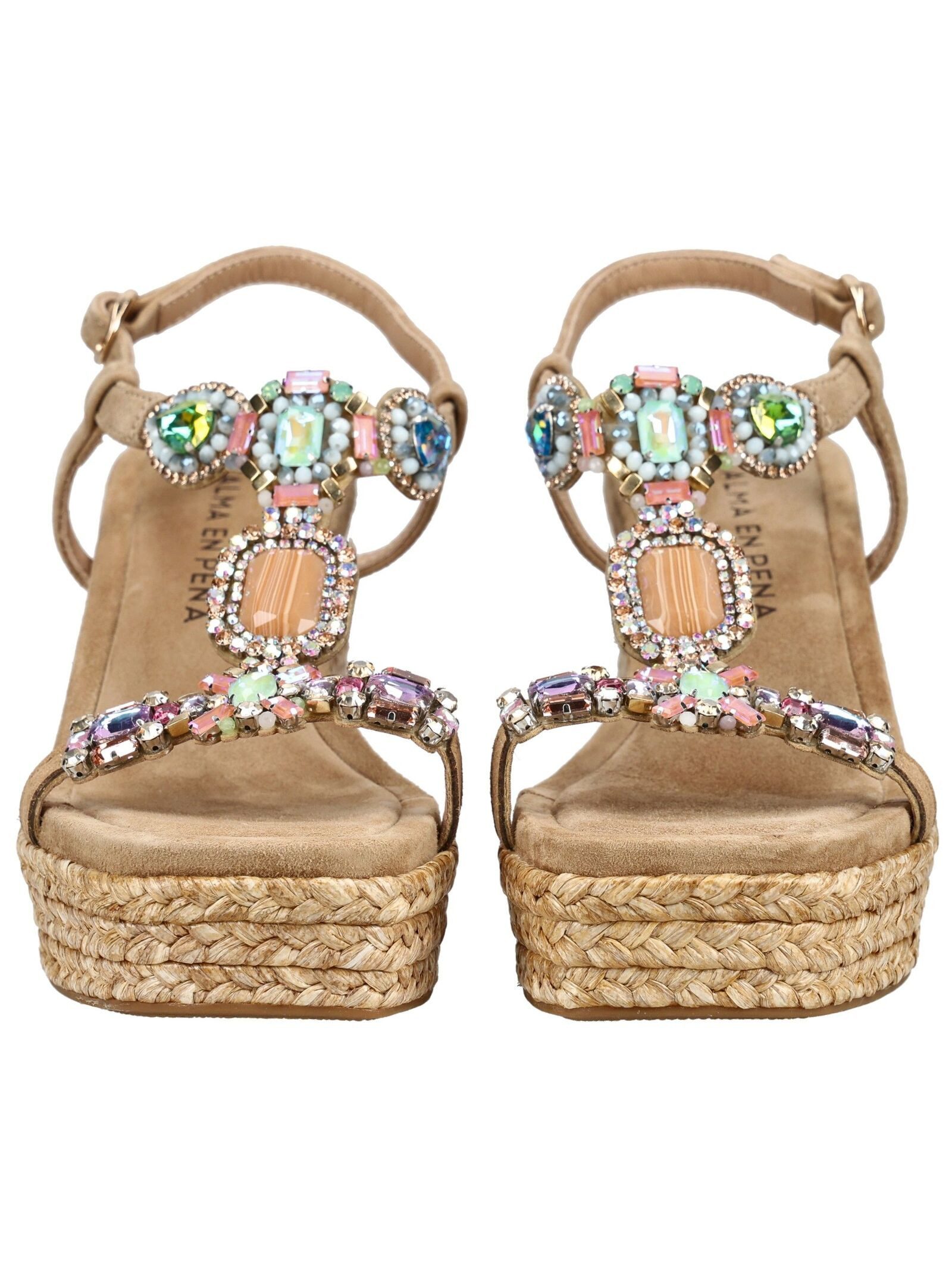 Alma en Pena ALMA EN PENA Sandalen Veloursleder/Textil Keilsandalette