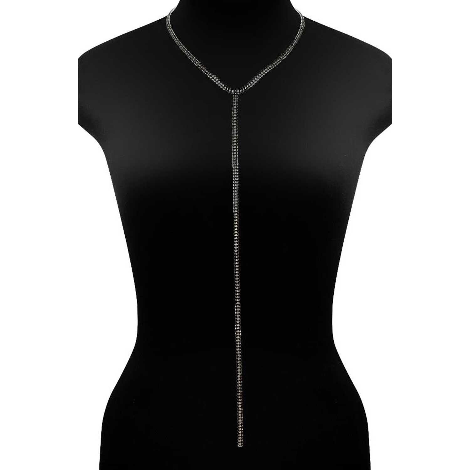 Escora Lange Kette zart funkelnde Kette C02 mit Strass