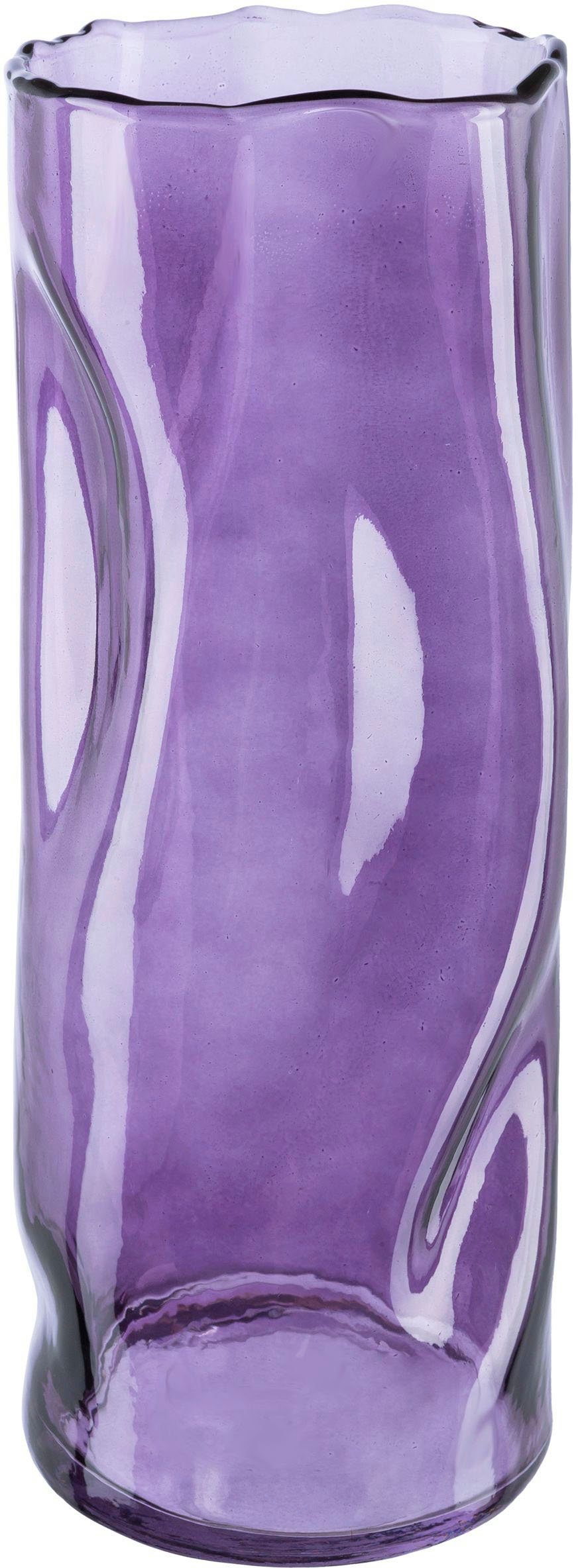 Tischvase Höhe Creativ cm St), aus Blumenvase Crunch-Design, Glas, ca. home Vase (1 im 30