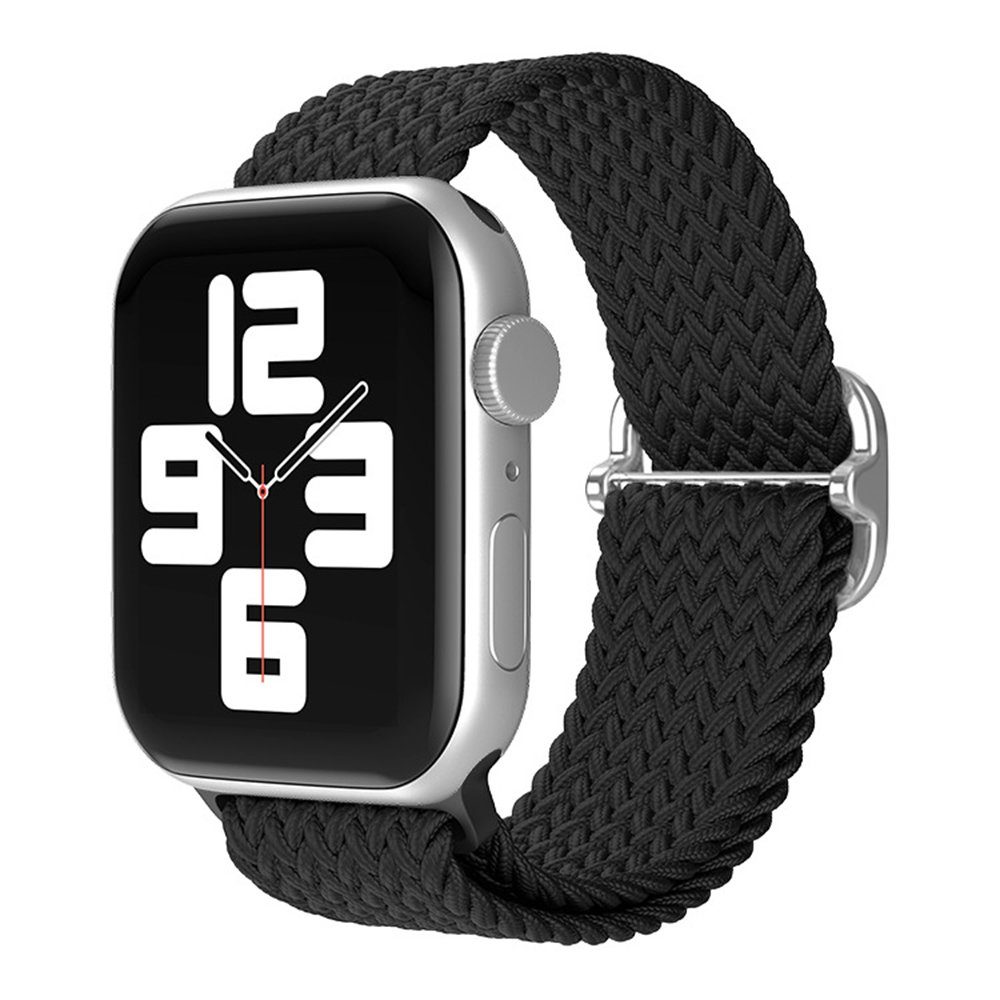 Nylon Uhrenarmband mit Armband Apple Kompatibel GelldG Watch, Geflochtenes Armband schwarz