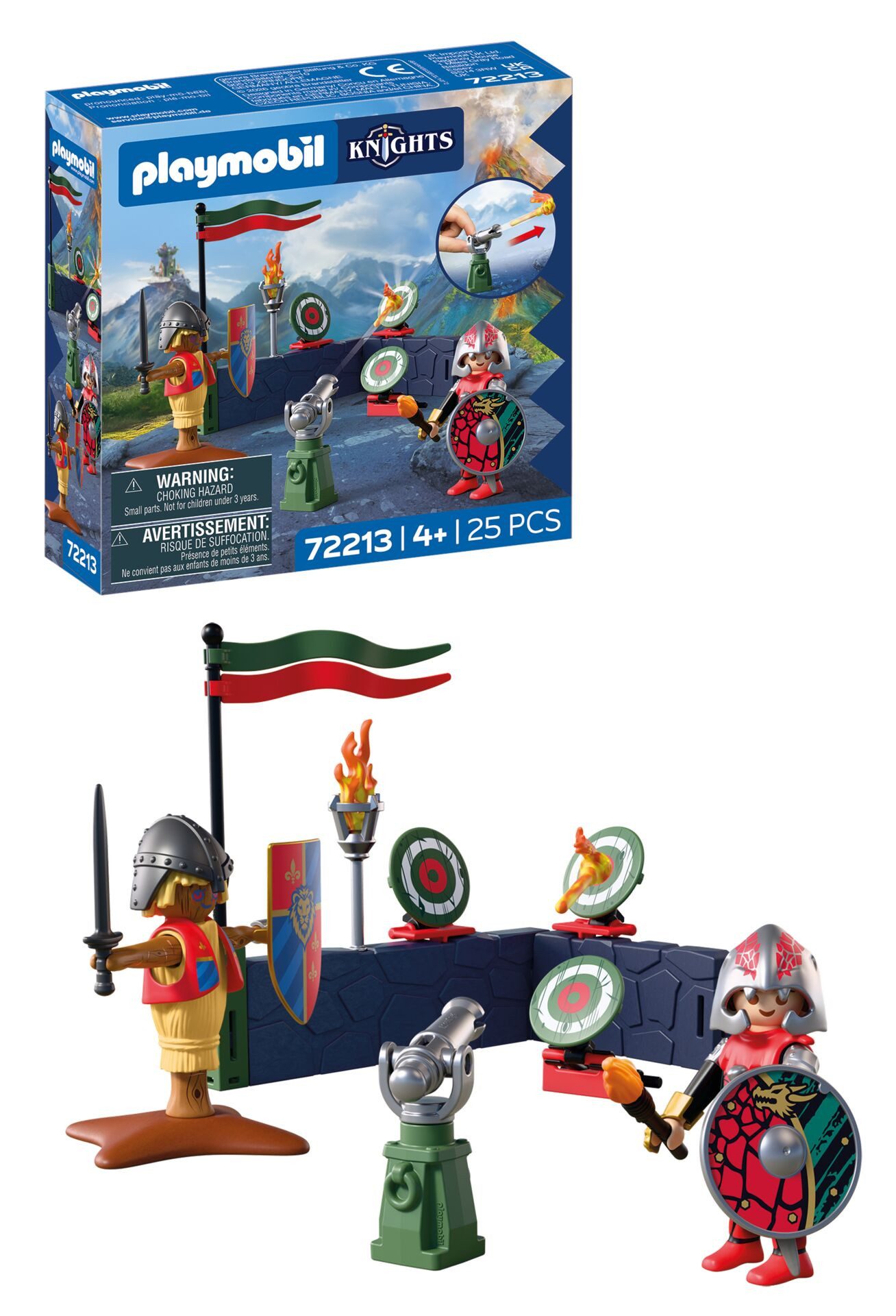 Playmobil® Kampftraining Drachenritter (72213), Knights Konstruktions-Spielset, (25 St), Made in Europe