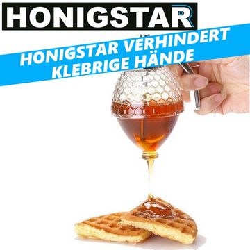 MAVURA Honigglas HONIGSTAR Honig Spender Honigtopf Dosierer Honigbirne Sirup, Dosierspender Dispenser Dosierpumpe Pumpspender