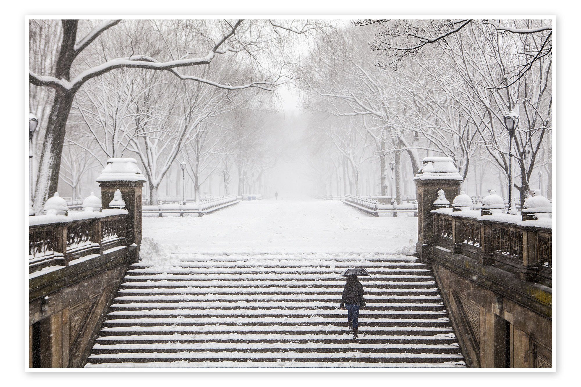 Posterlounge Poster Editors Choice, Winter im Central Park, Wohnzimmer Fotografie