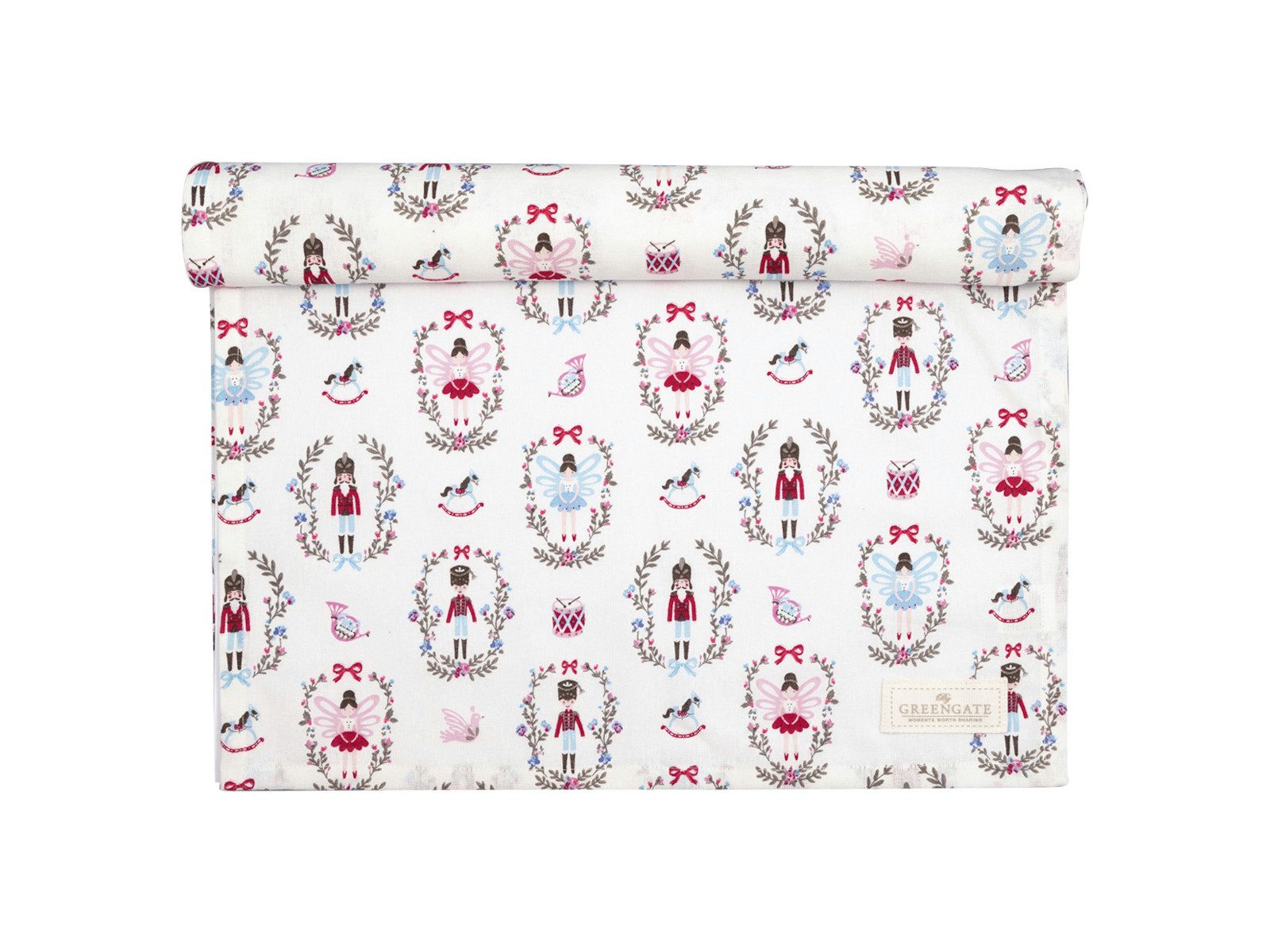 Greengate Tischläufer Cindarella Tischläufer white 140x45cm