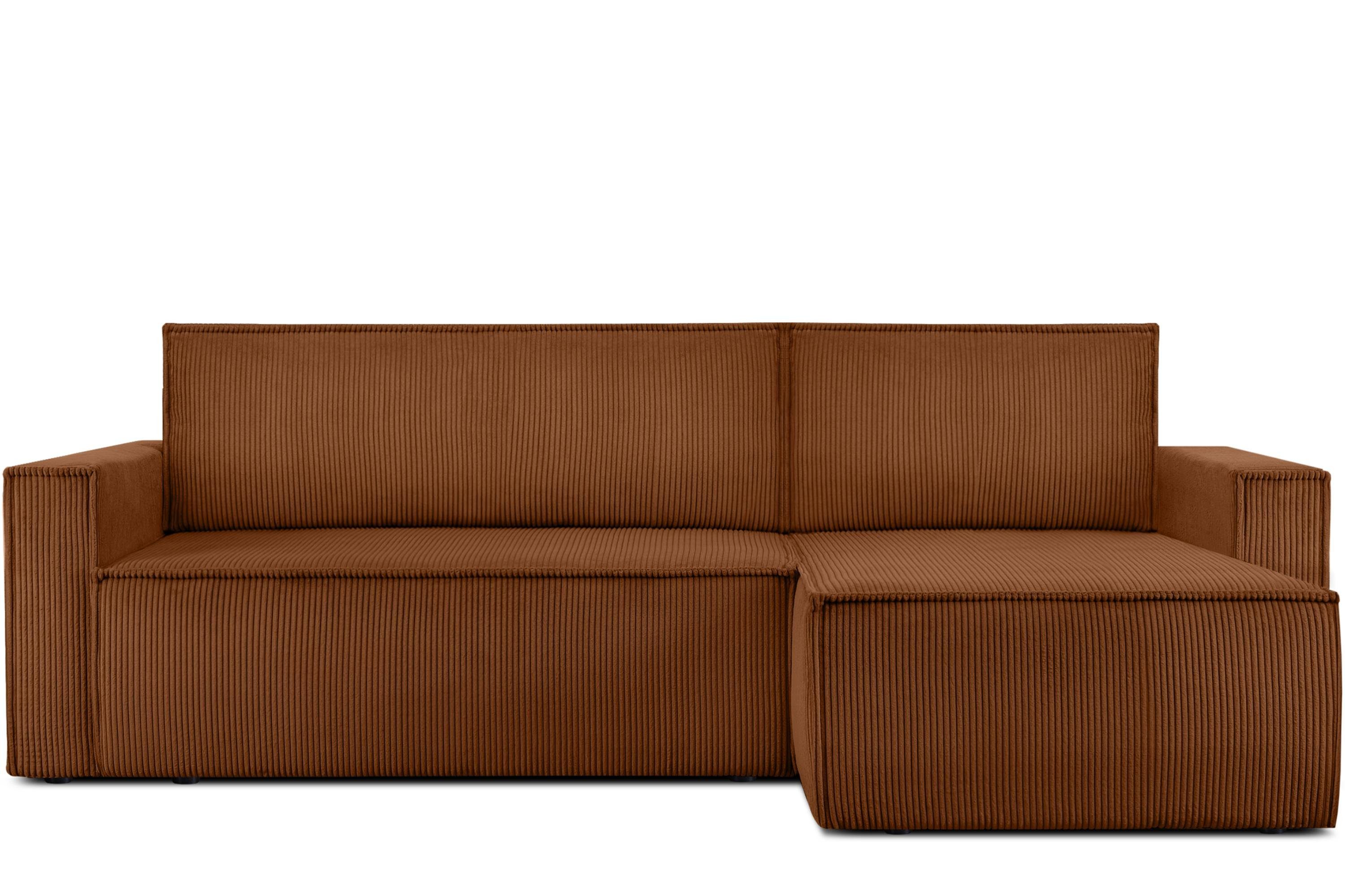 mit Schlaffunktion, oder Pet Universal-Ecksofa in der Ecksofa EU, Friendly NAPI rot links Konsimo Cord-Stoff rechts, hergestellt in