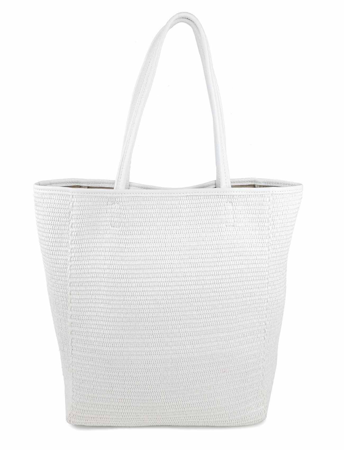 ITALYSHOP24 Schultertasche Made in Italy Damen Leder Tasche Strohtasche SHOPPER Tote Bag DIN-A4, Freizeit Umhängetasche Häkeltasche Boho Strand Henkeltasche Geflecht