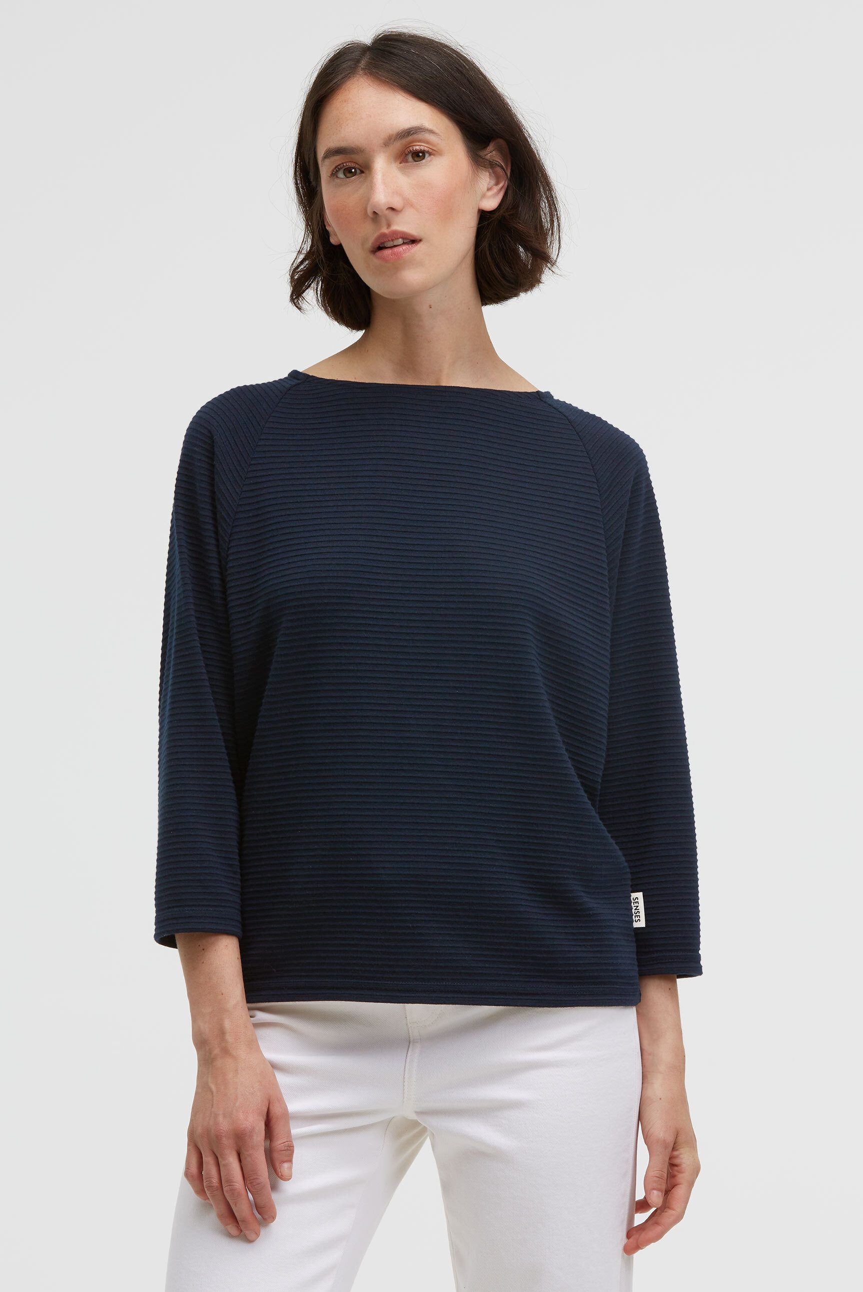 SENSES.THE LABEL Sweater mit verkürzten Ärmeln