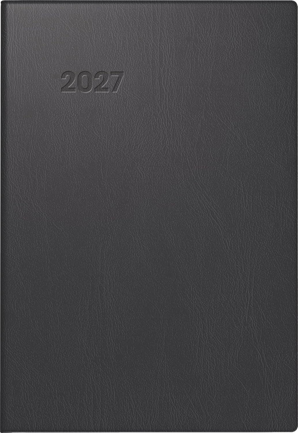 Taschenkalender BRUNNEN 1072311907 Taschenkal. 723 2027 A7, Kunststoff, schwarz