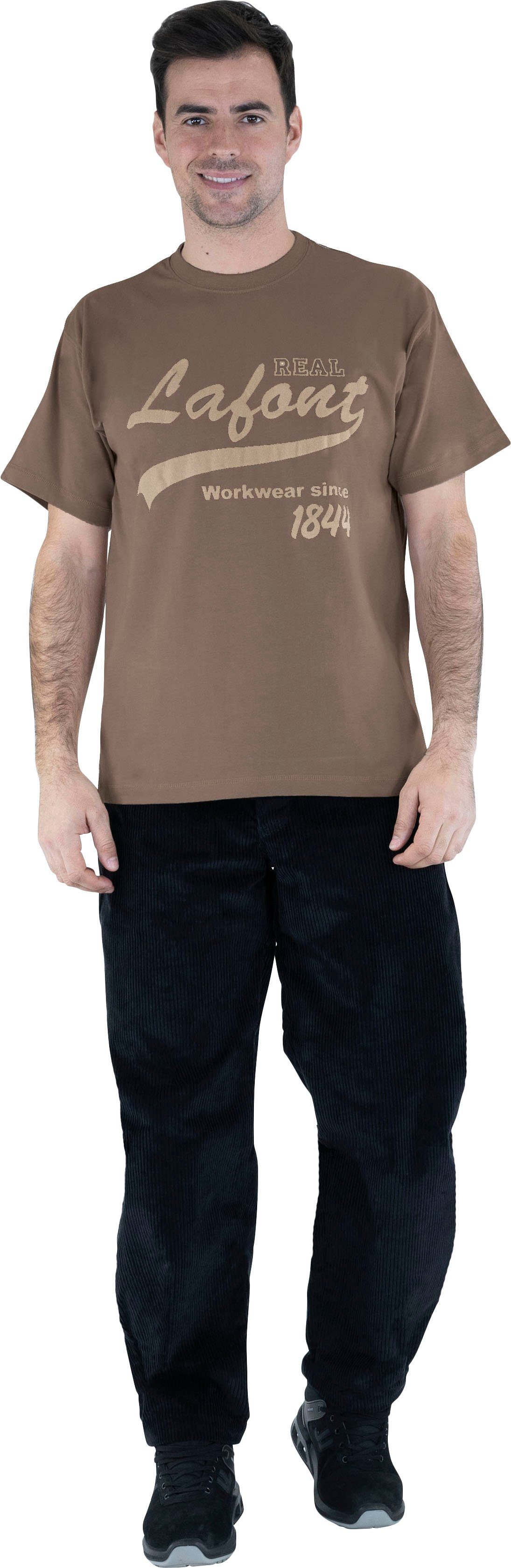 Lafont Kurzarmshirt "Nikan" Gr. 3XL, S BRAUN - Vintage-Style